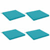 vidaXL Istumispatjad SOEST 4 tk 100% Pol&uuml;ester T&uuml;rkiis 80 x 80 x 5 cm