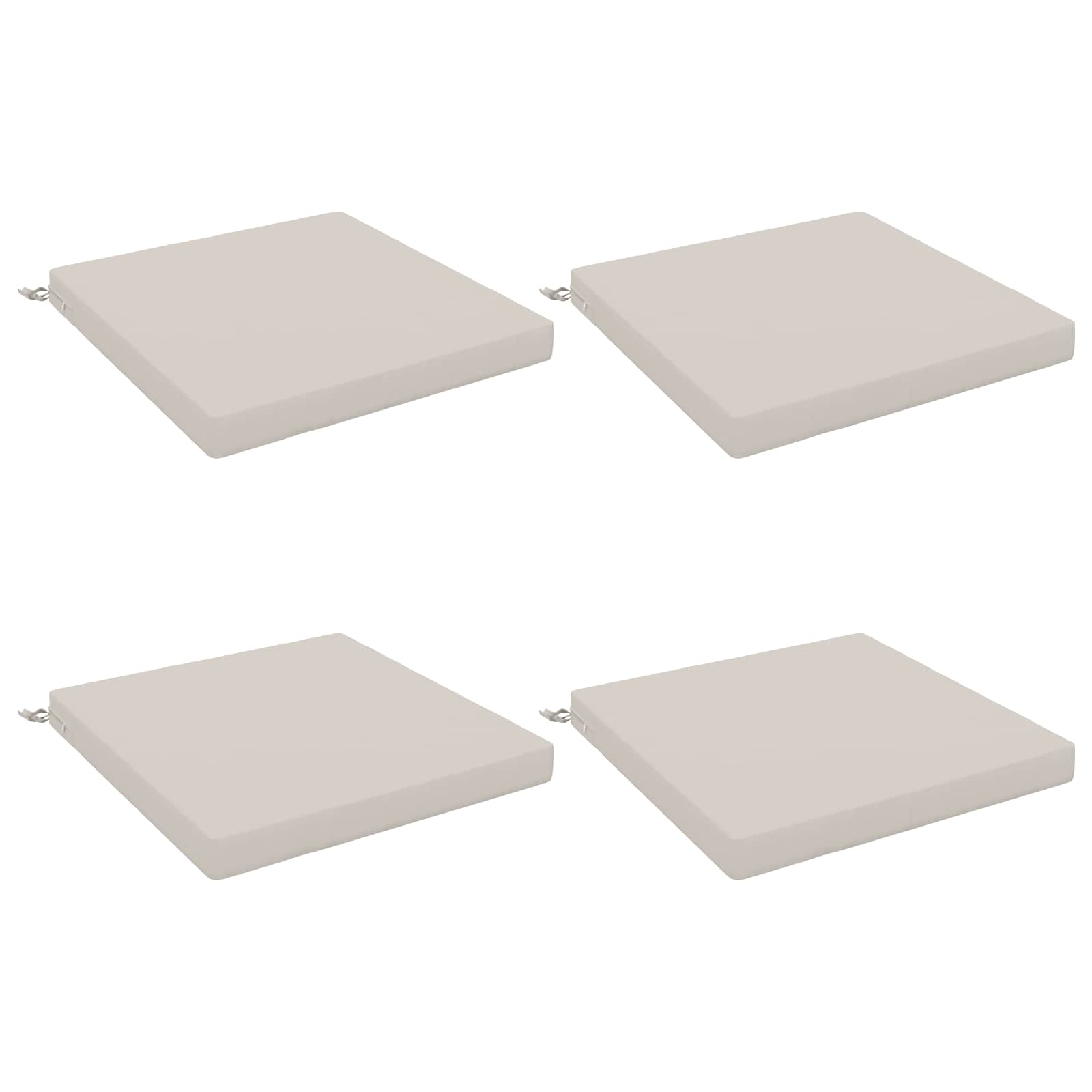 4-Piece Zitkussens SOEST 4 st 100% Polyester Wit 80 x 80 x 7 cm image 1