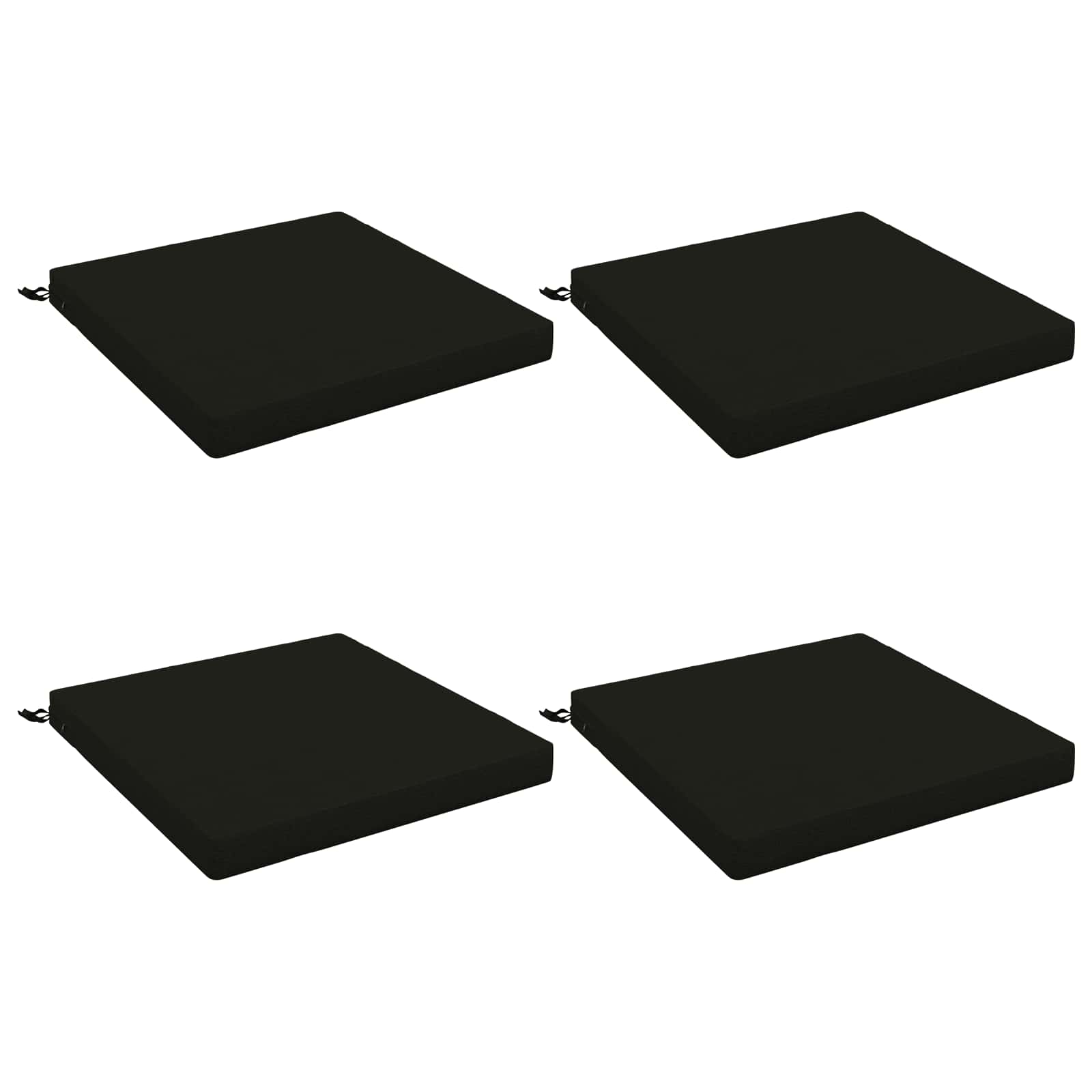 4-Piece Zitkussens SOEST 4 st 100% Polyester Zwart image 1