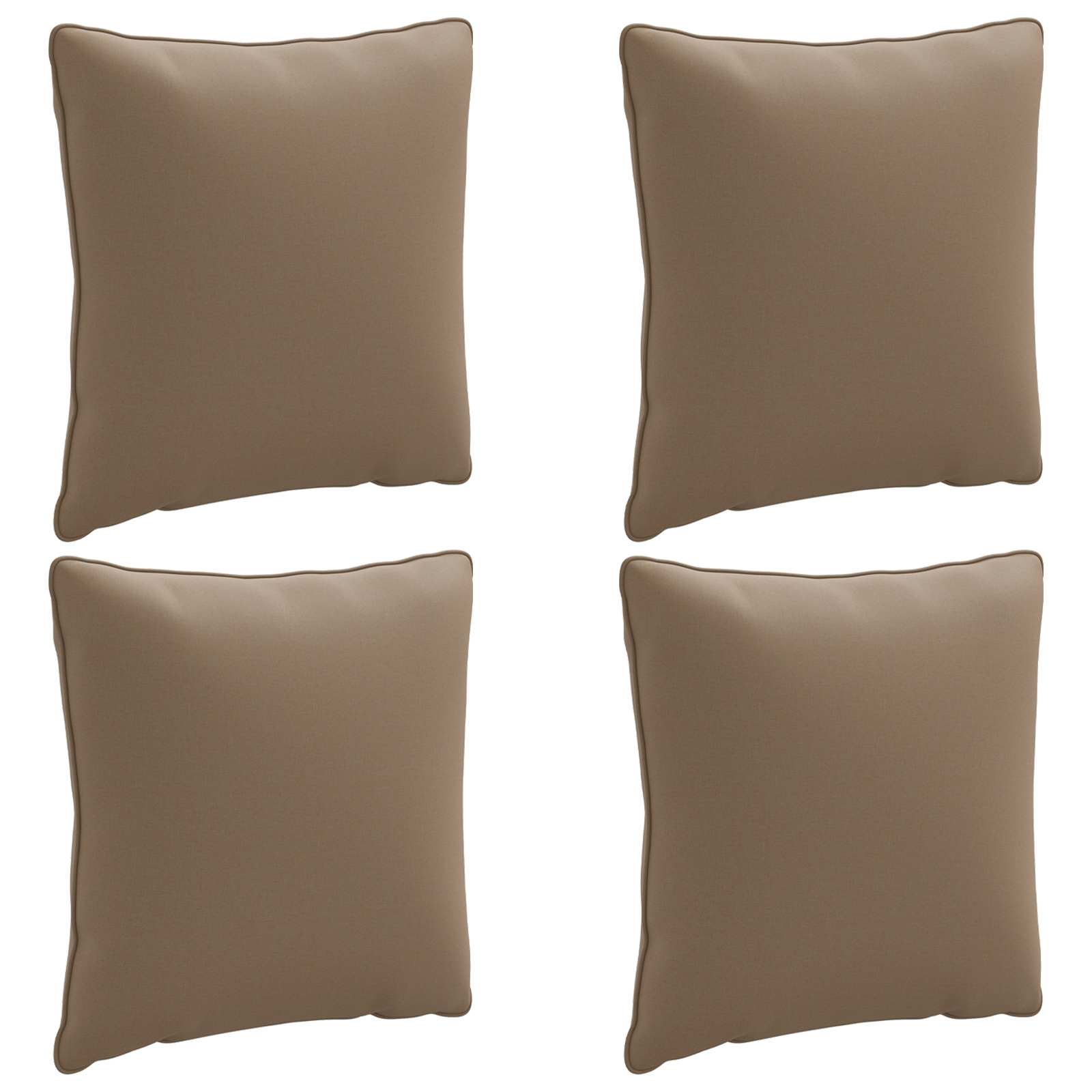 4-Delige Rugkussens PUTTEN 4 pcs 100% Polyester Taupe image 1