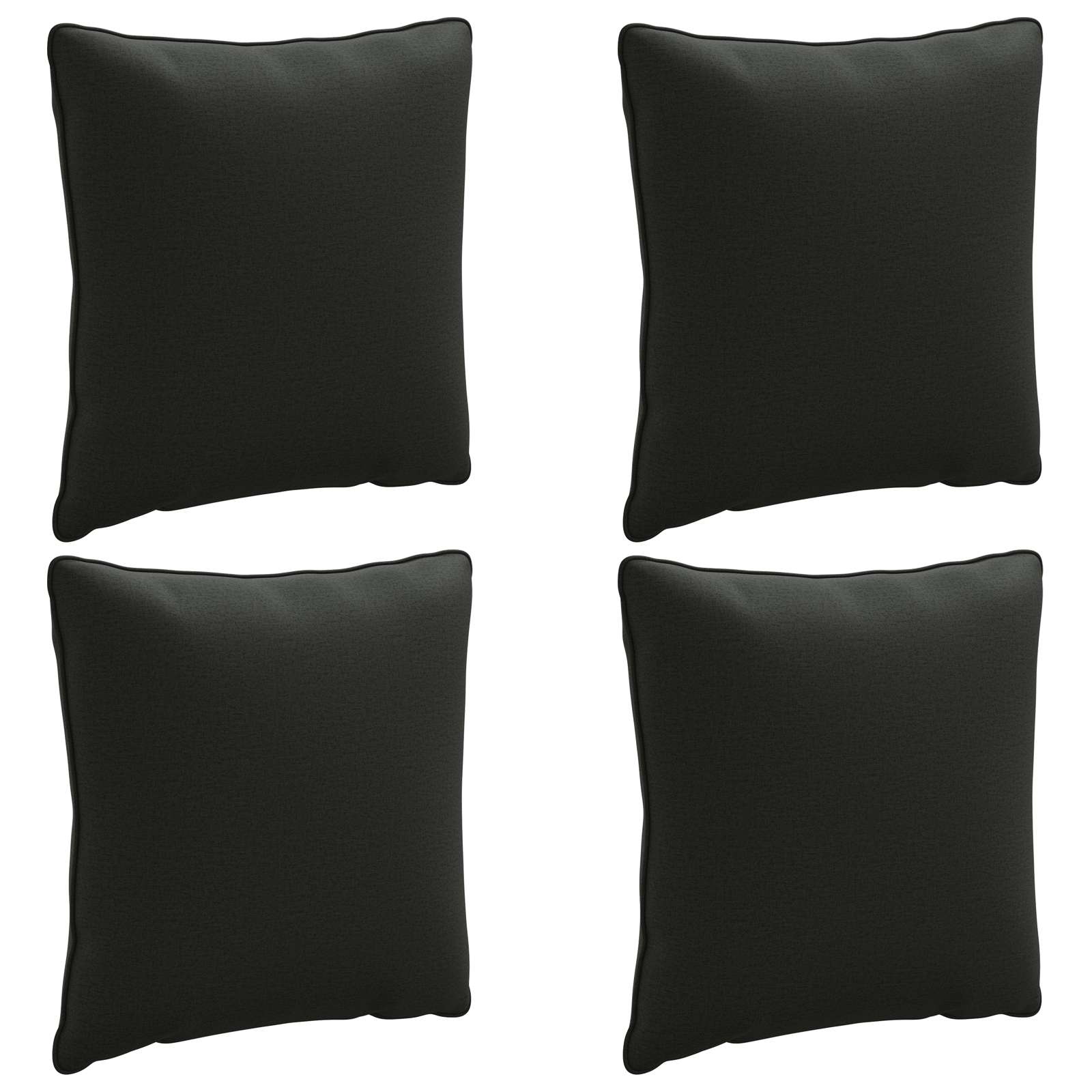 4-частова задна възглавница PUTTEN 4 pcs 100% полиестер Черно — изображение 2