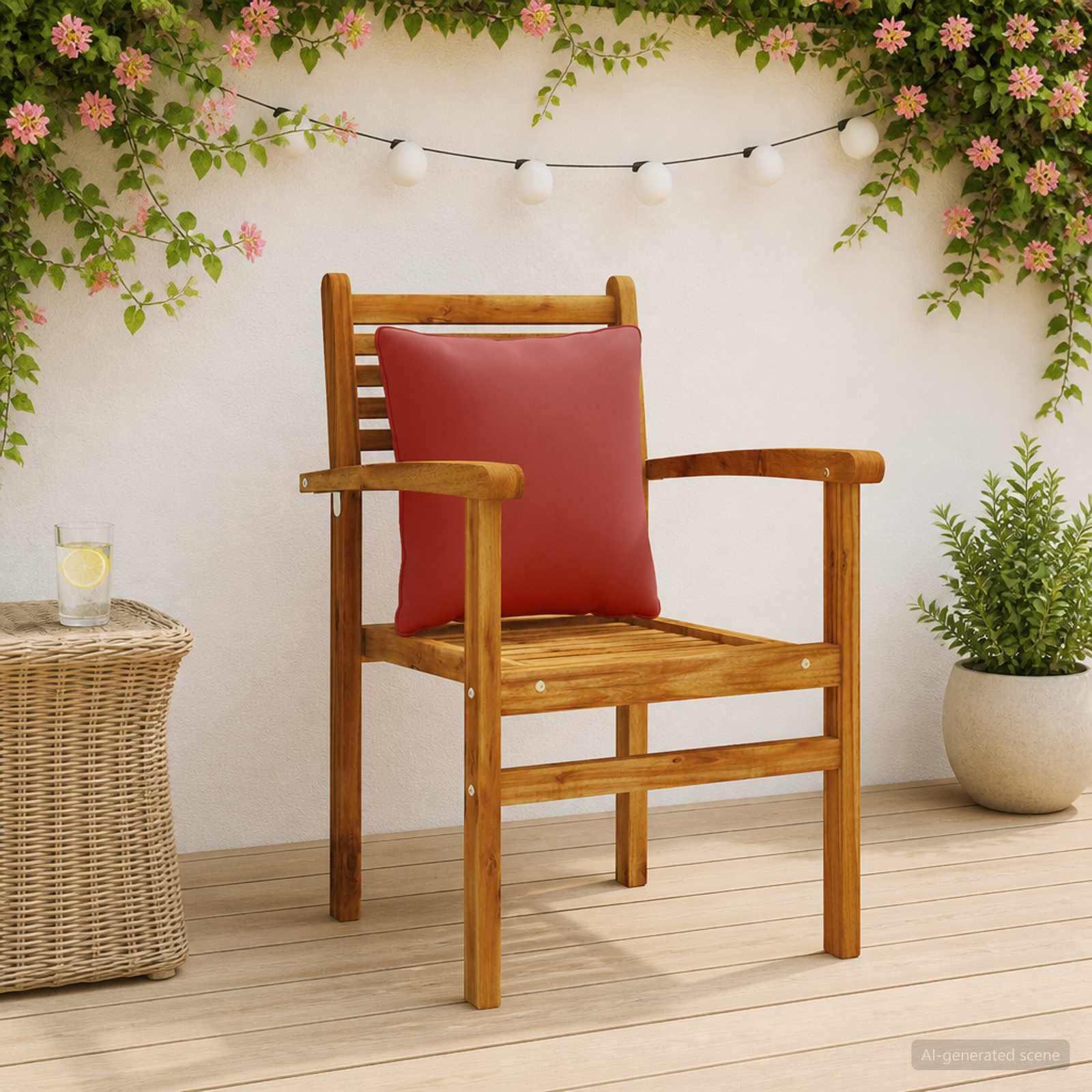 4-частова задна възглавница PUTTEN 4 pcs 100% полиестер Червено