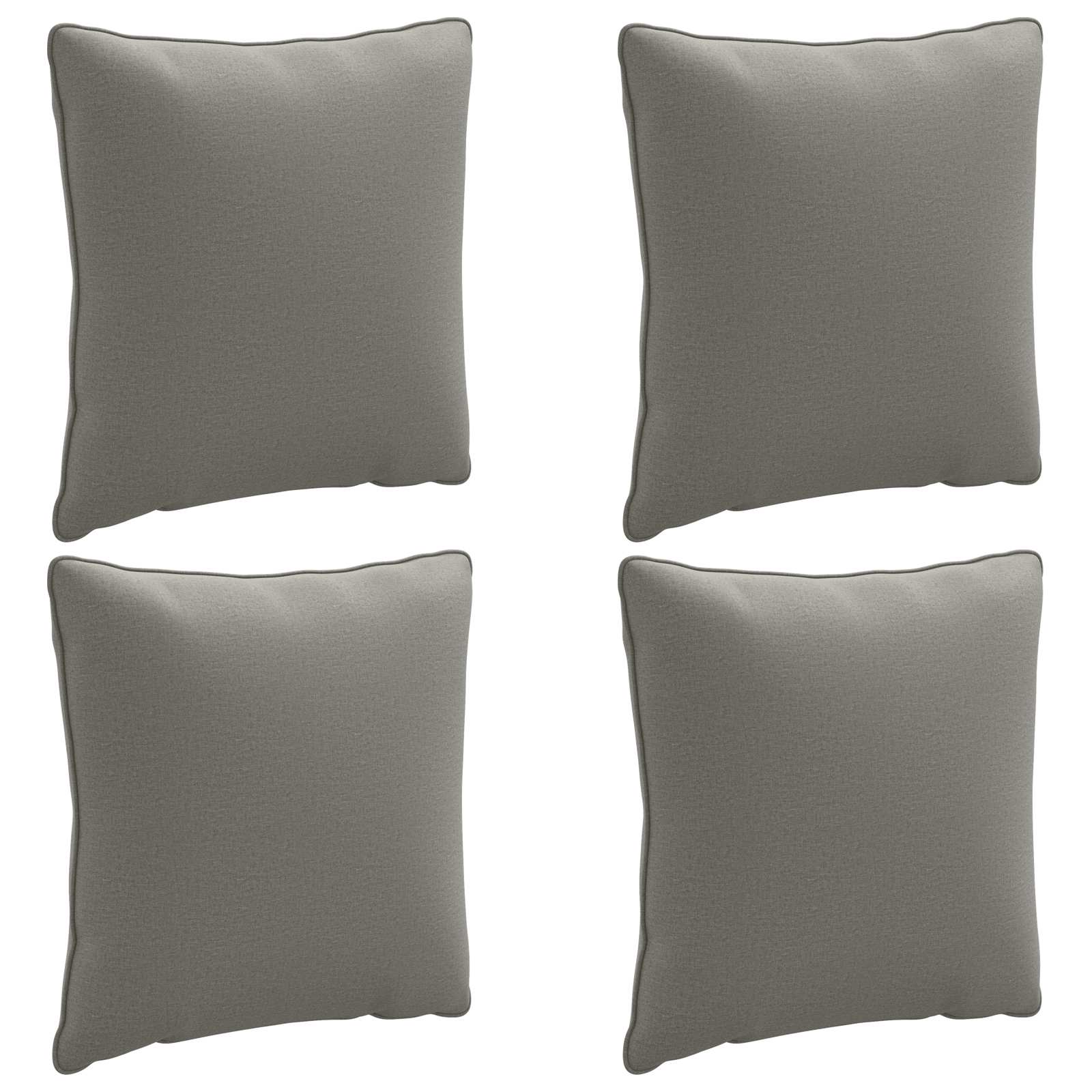 vidaXL Vankúš na chrbát PUTTEN 4 ks 100% polyester Sivá