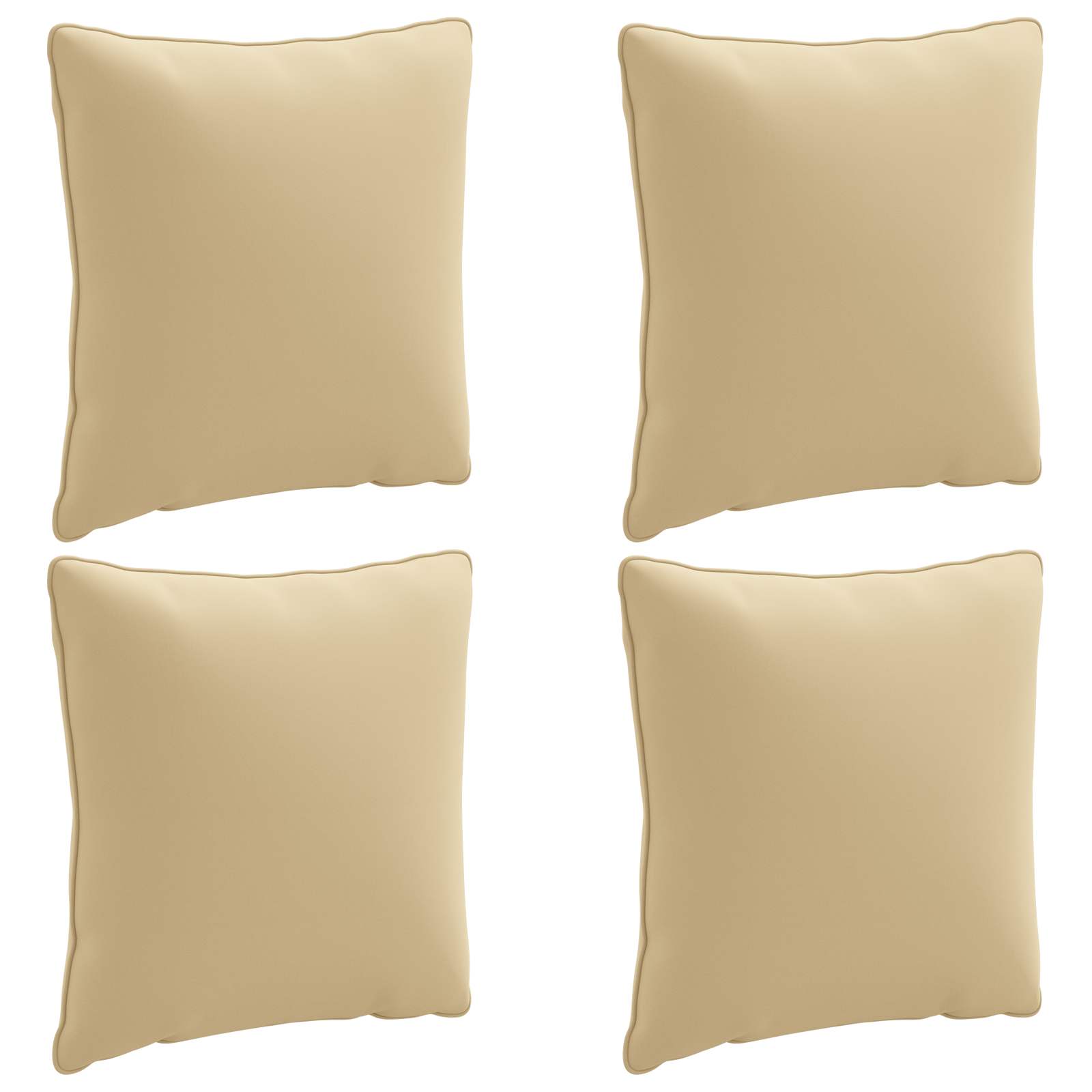 4-Delige Rugkussens PUTTEN 4 pcs 100% Polyester Beige image 1