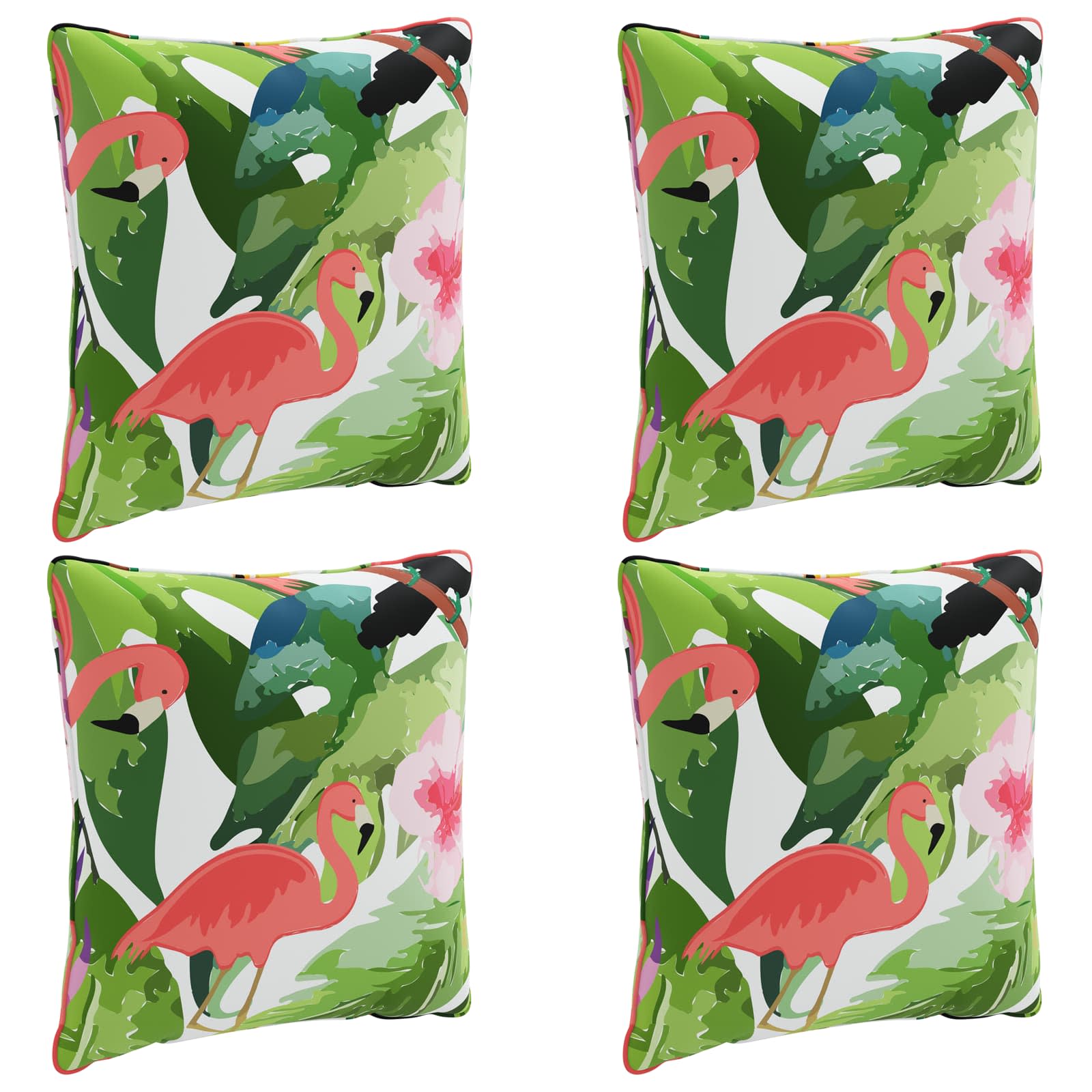 4-Delige Rugkussens PUTTEN 4 pcs 100% Polyester Meerkleurig image 1