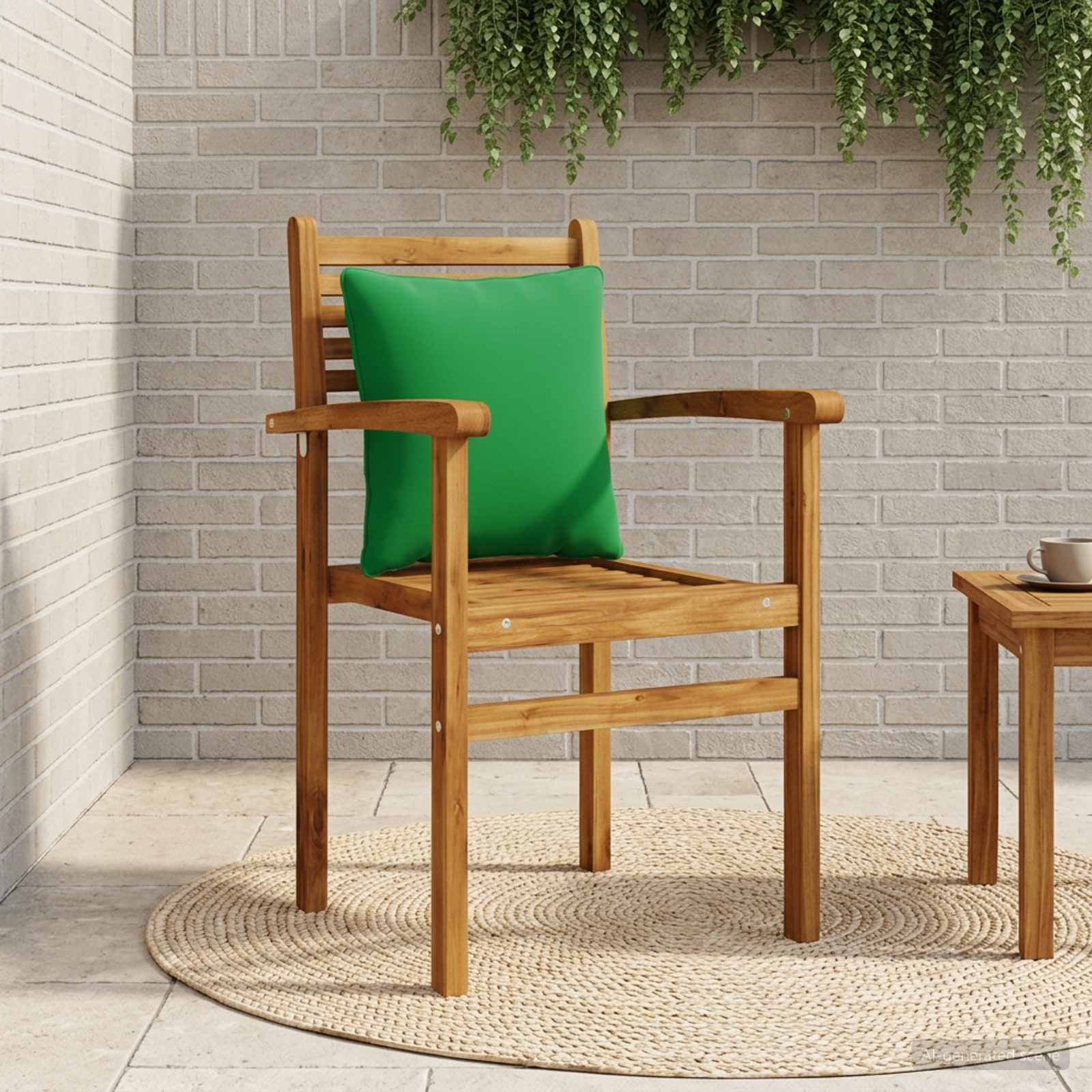 1-Delig Rugkussen PUTTEN 100% Polyester Groen 40 x 40 x 15 cm image 1