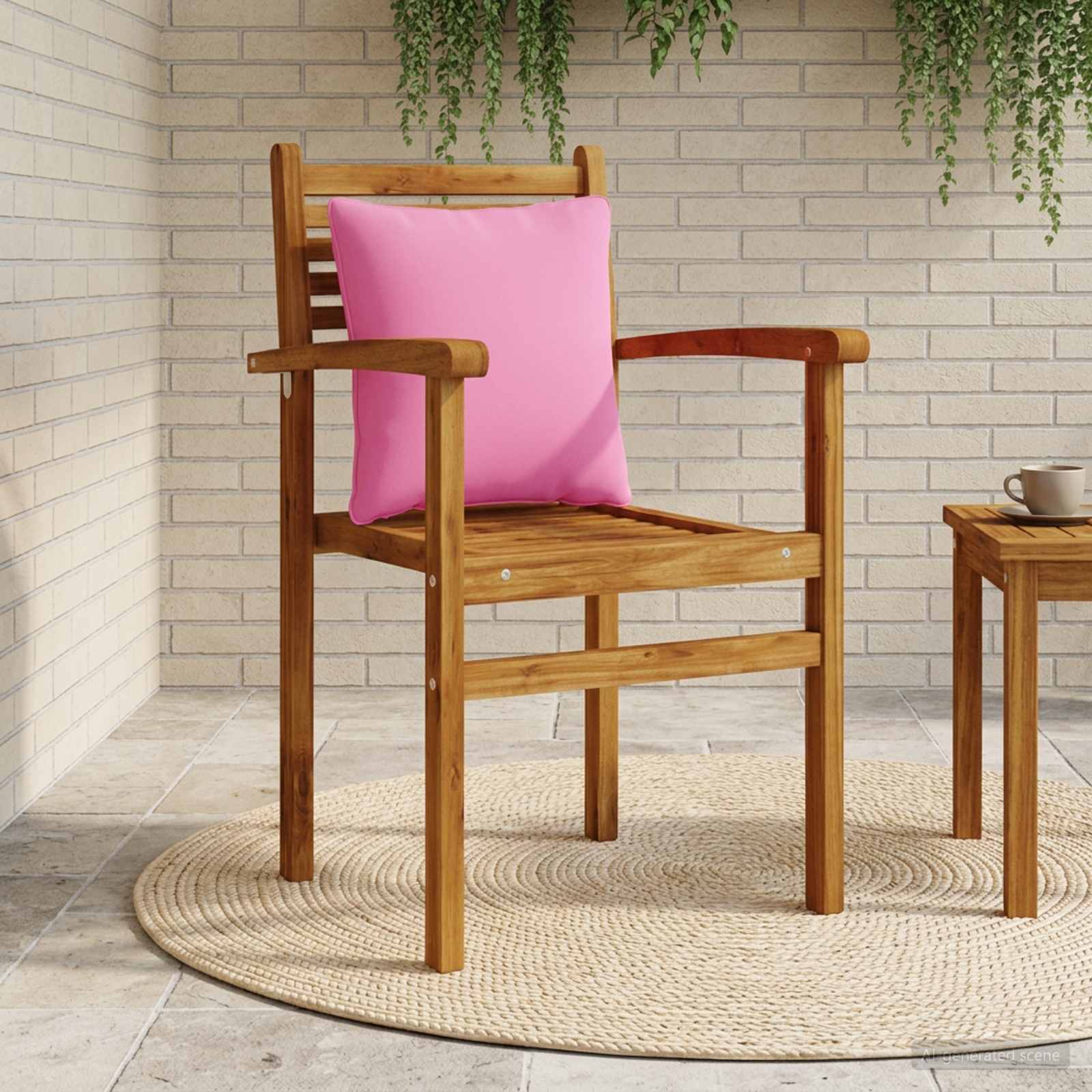 1-Delig Rugkussen PUTTEN 100% Polyester Roze 40 x 40 x 15 cm image 1
