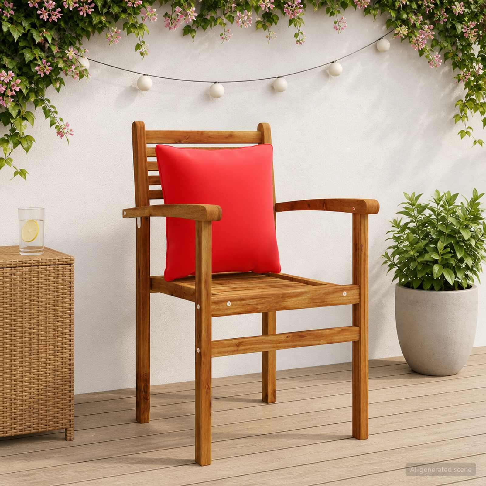 4-частова задна възглавница PUTTEN 4 pcs 100% полиестер Червено