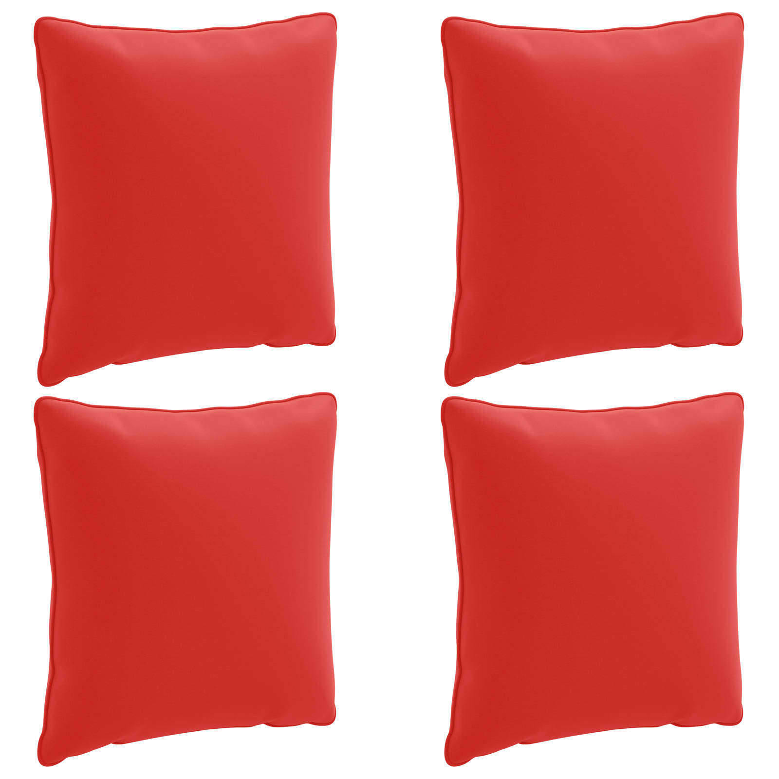 4-Delige Rugkussens PUTTEN 4 pcs 100% Polyester Rood image 1