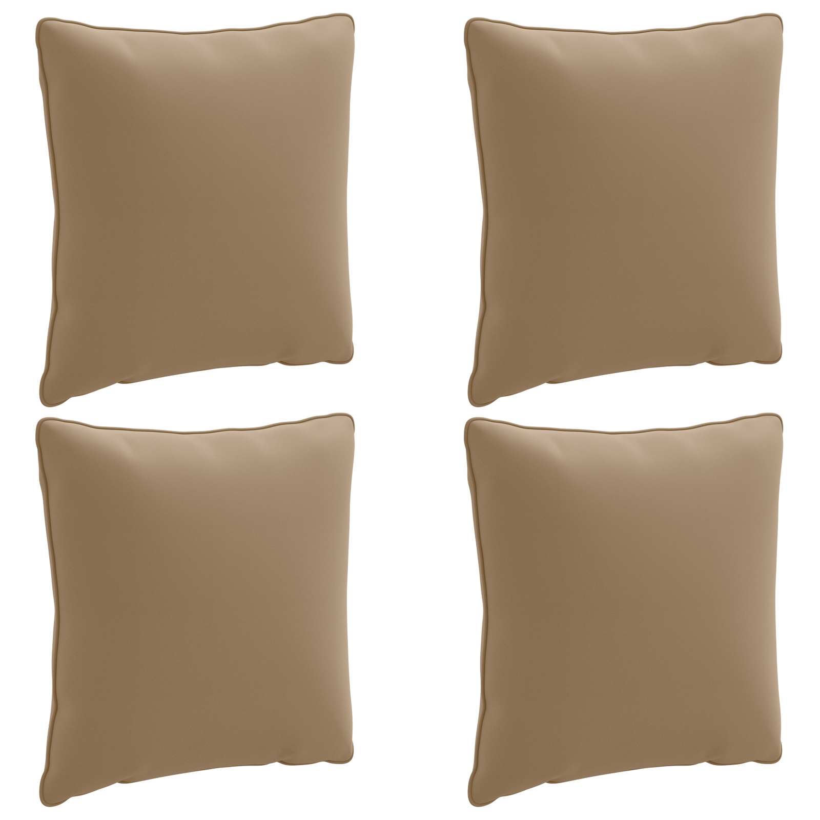 4-Delige Rugkussens PUTTEN 4 pcs 100% Polyester Taupe image 1