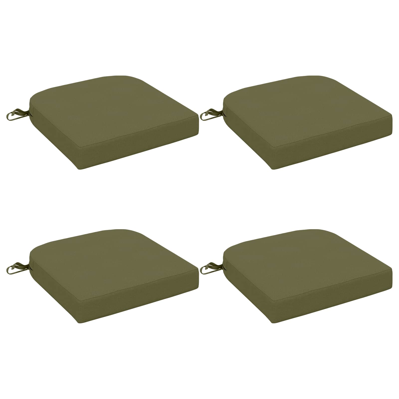 4-delige Zitkussens SOEST 4 pcs 100% Polyester Olijfgroen image 1