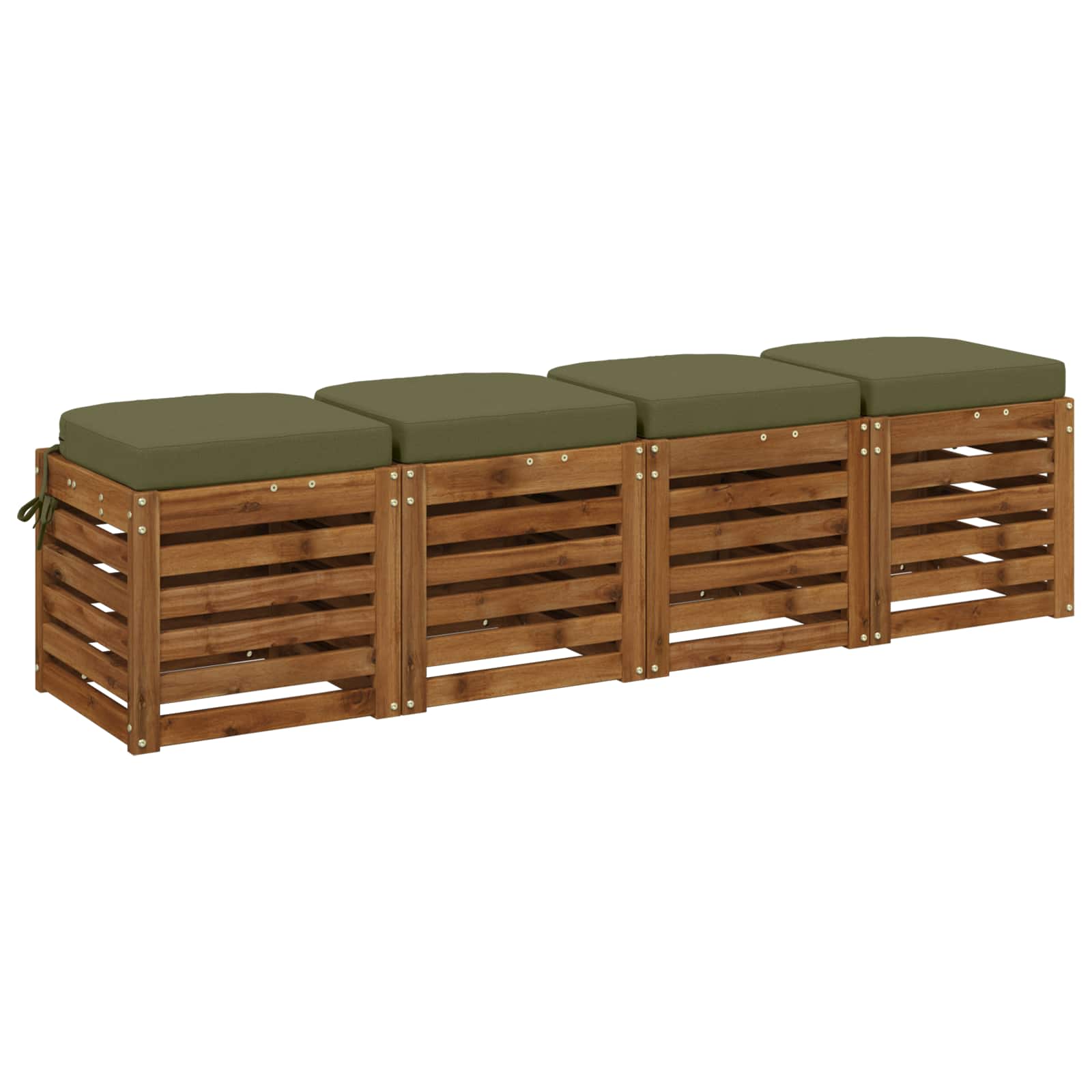 4-delige Zitkussens SOEST 4 pcs 100% Polyester Olijfgroen image 2