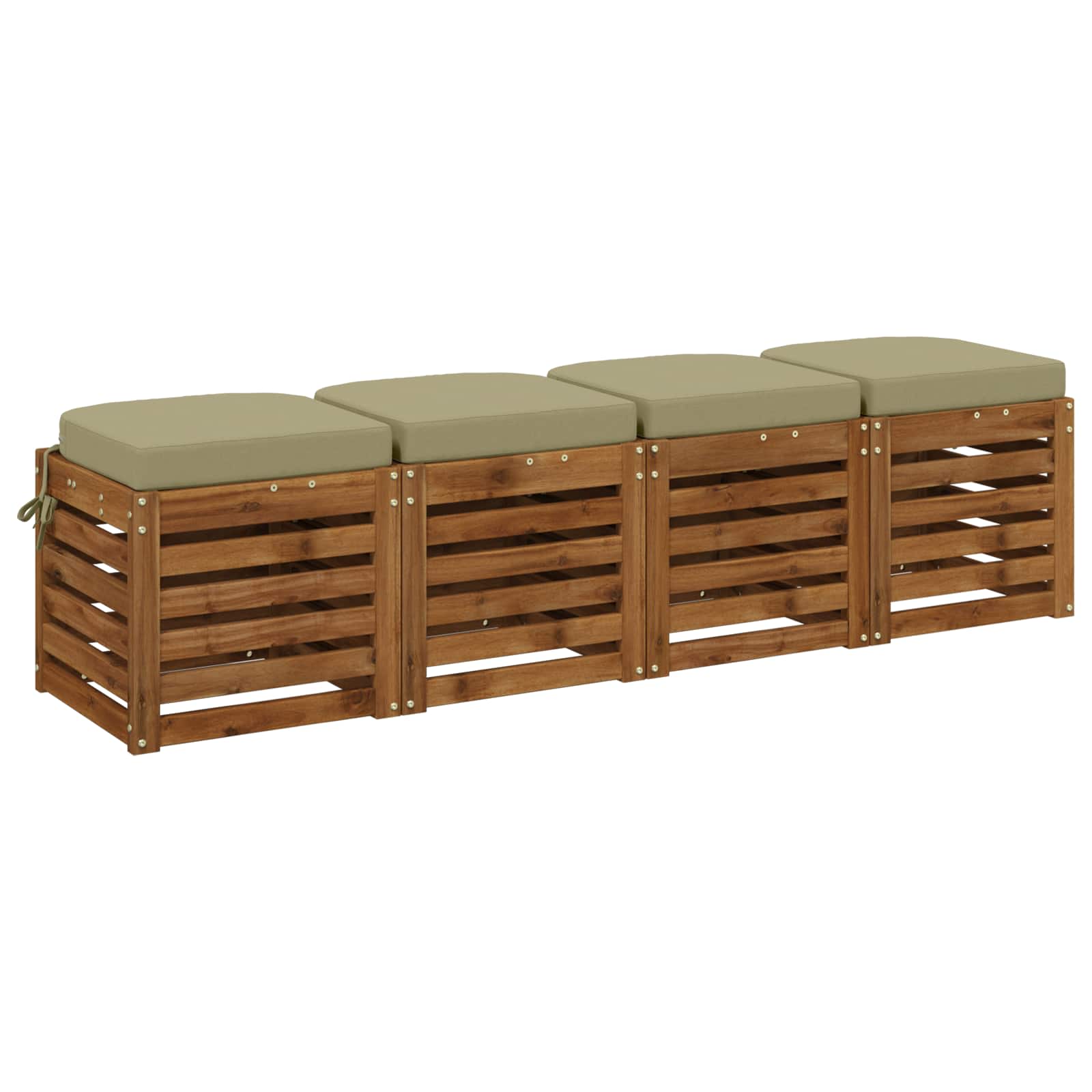 4-delige Zitkussens SOEST 4 pcs 100% Polyester Lichtgroen image 2