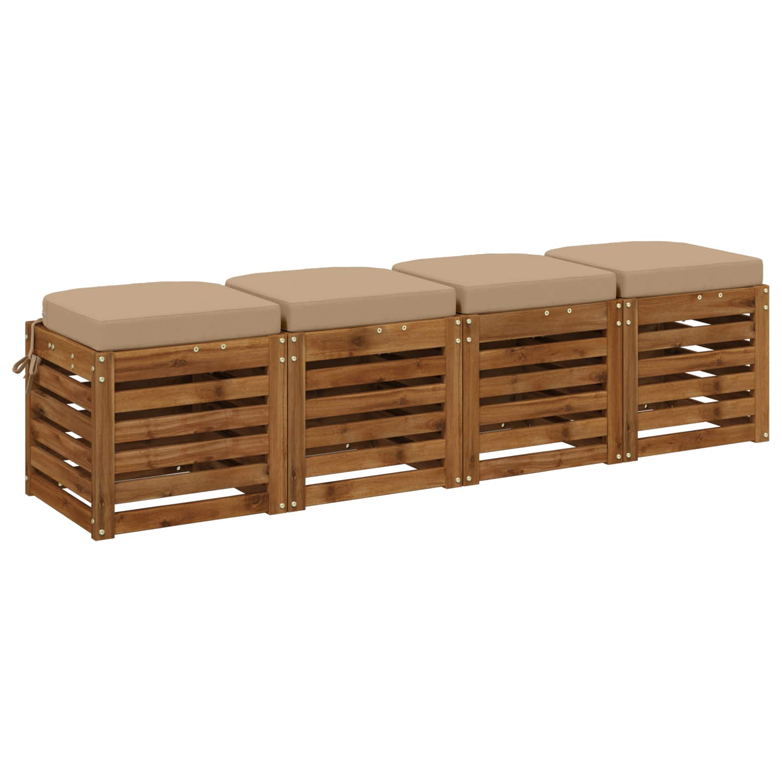4-delige Zitkussens SOEST 4 pcs 100% Polyester Zand image 2