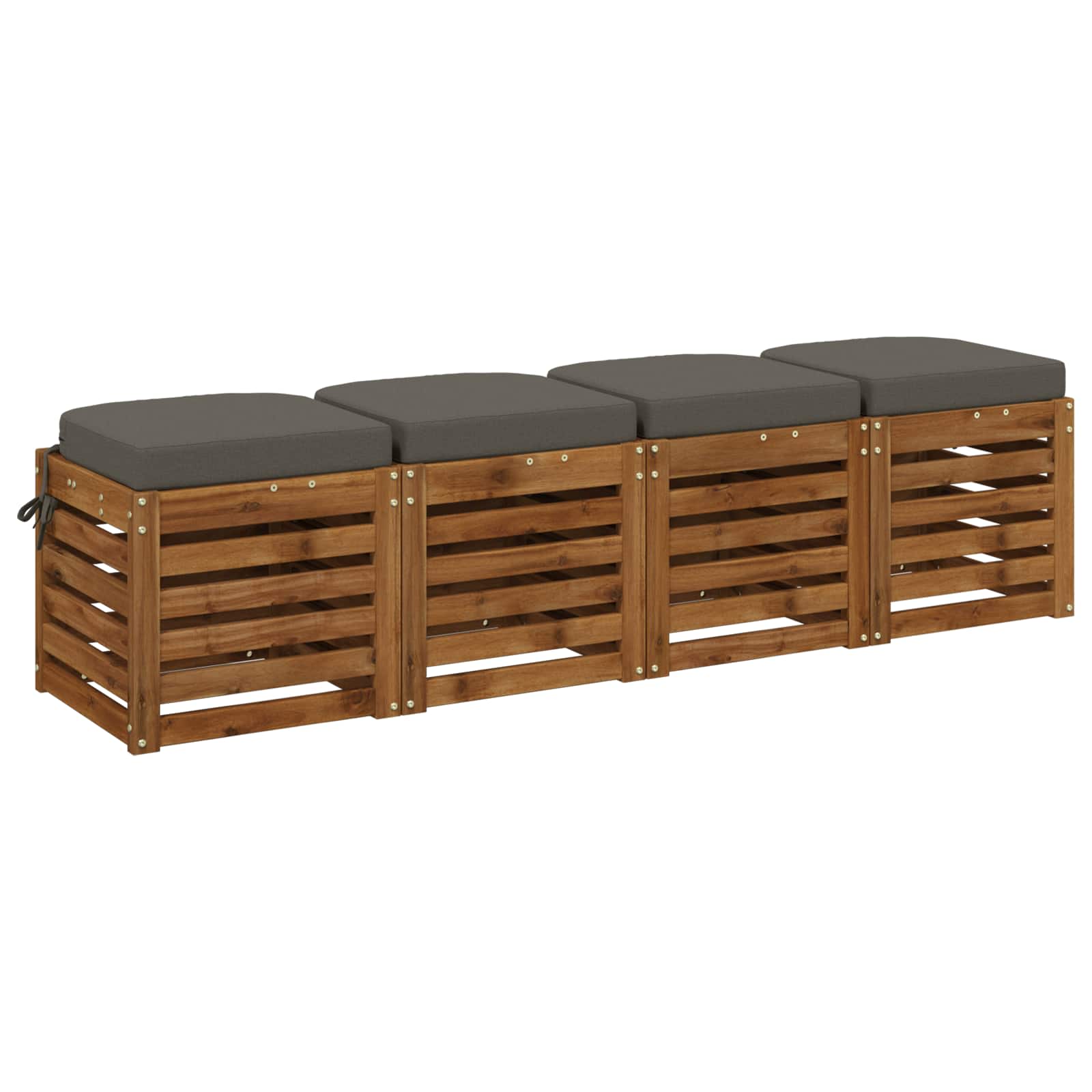4-delige Zitkussens SOEST 4 pcs 100% Polyester Grijs image 2
