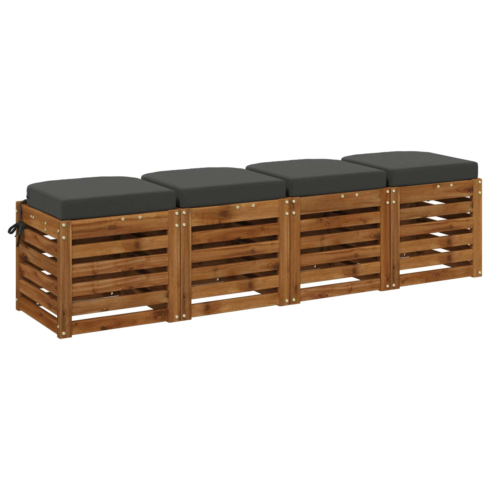 4-delige Zitkussens SOEST 4 pcs 100% Polyester Antraciet image 2