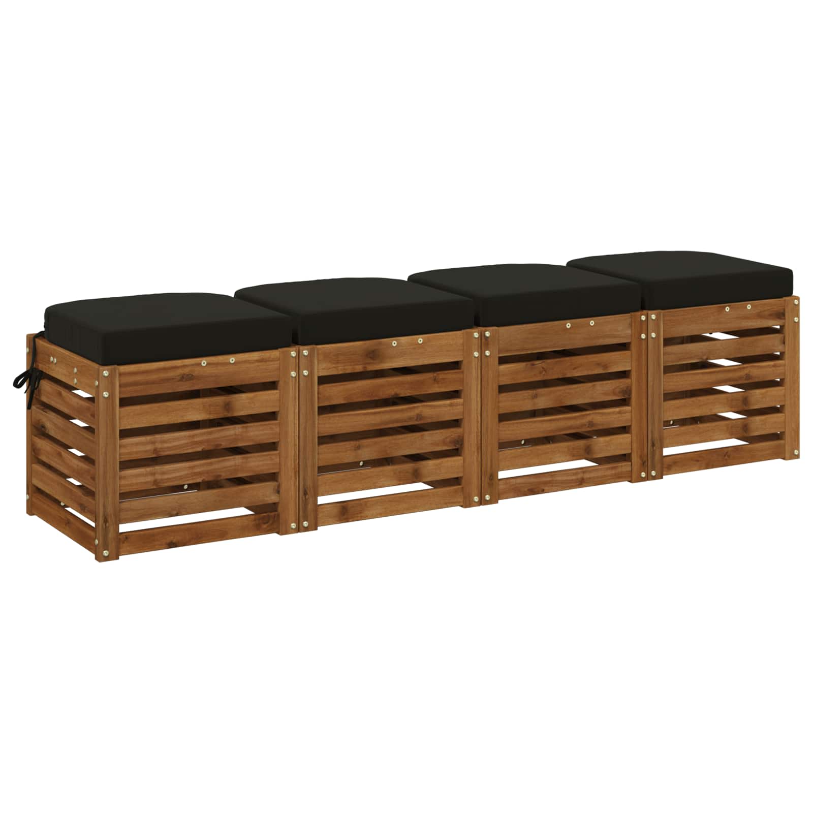 4-delige Zitkussens SOEST 4 pcs 100% Polyester Zwart image 2