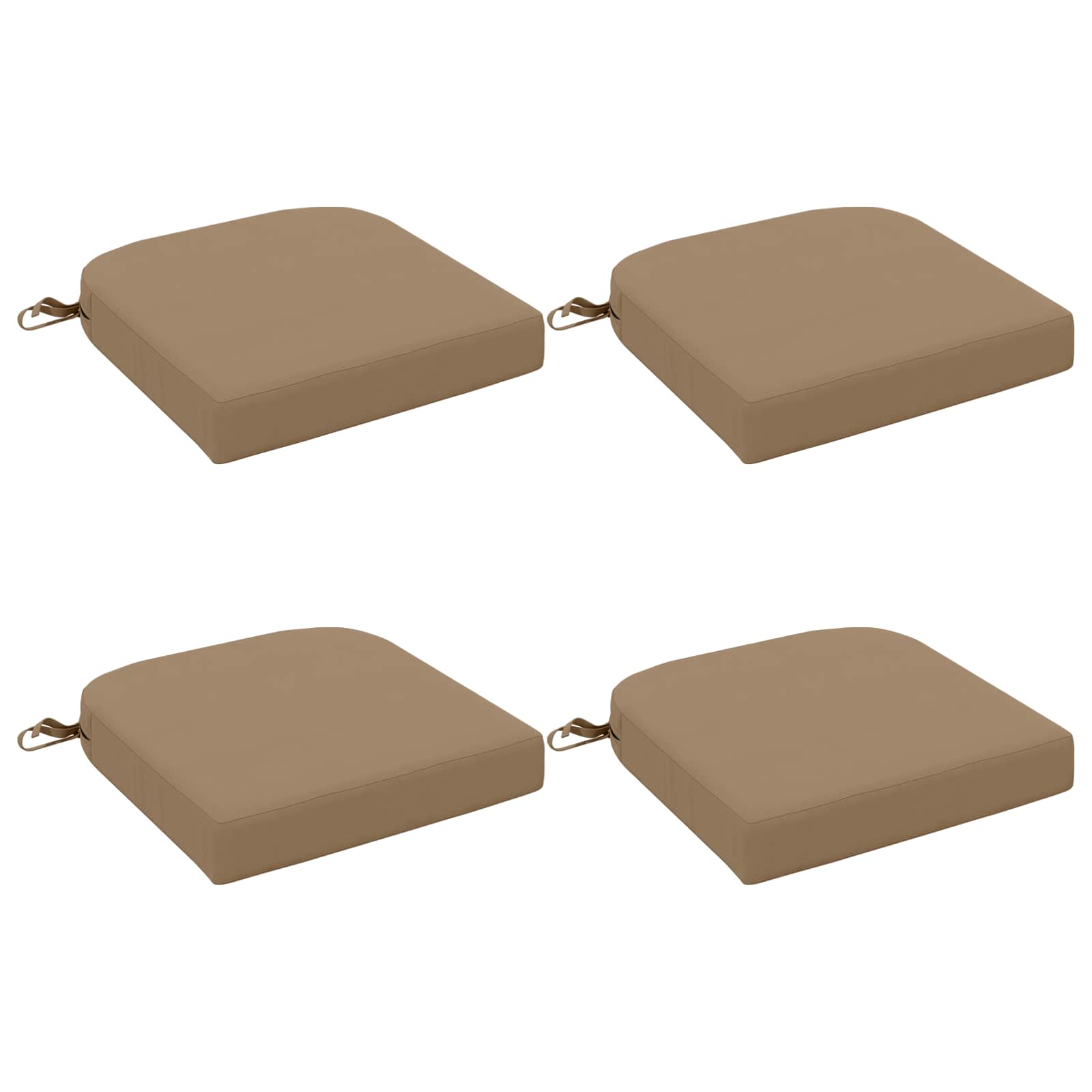 4-delige Zitkussens SOEST 4 pcs 100% Polyester Taupe image 1