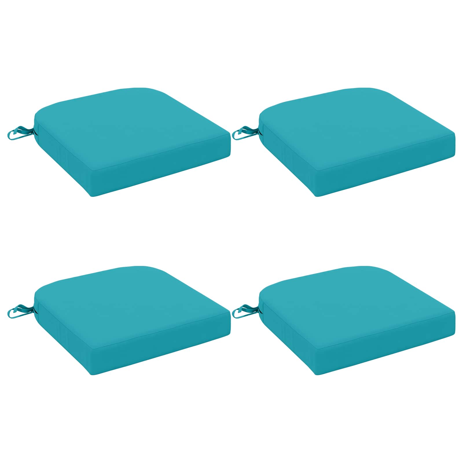 4-delige Zitkussens SOEST 4 pcs 100% Polyester Turquoise image 1
