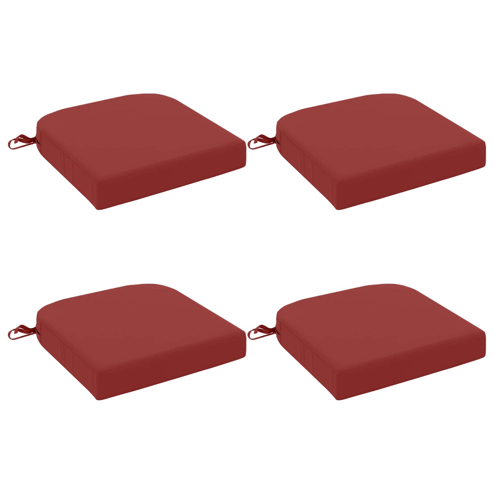 4-delige Zitkussens SOEST 4 pcs 100% Polyester Wijnrood image 1