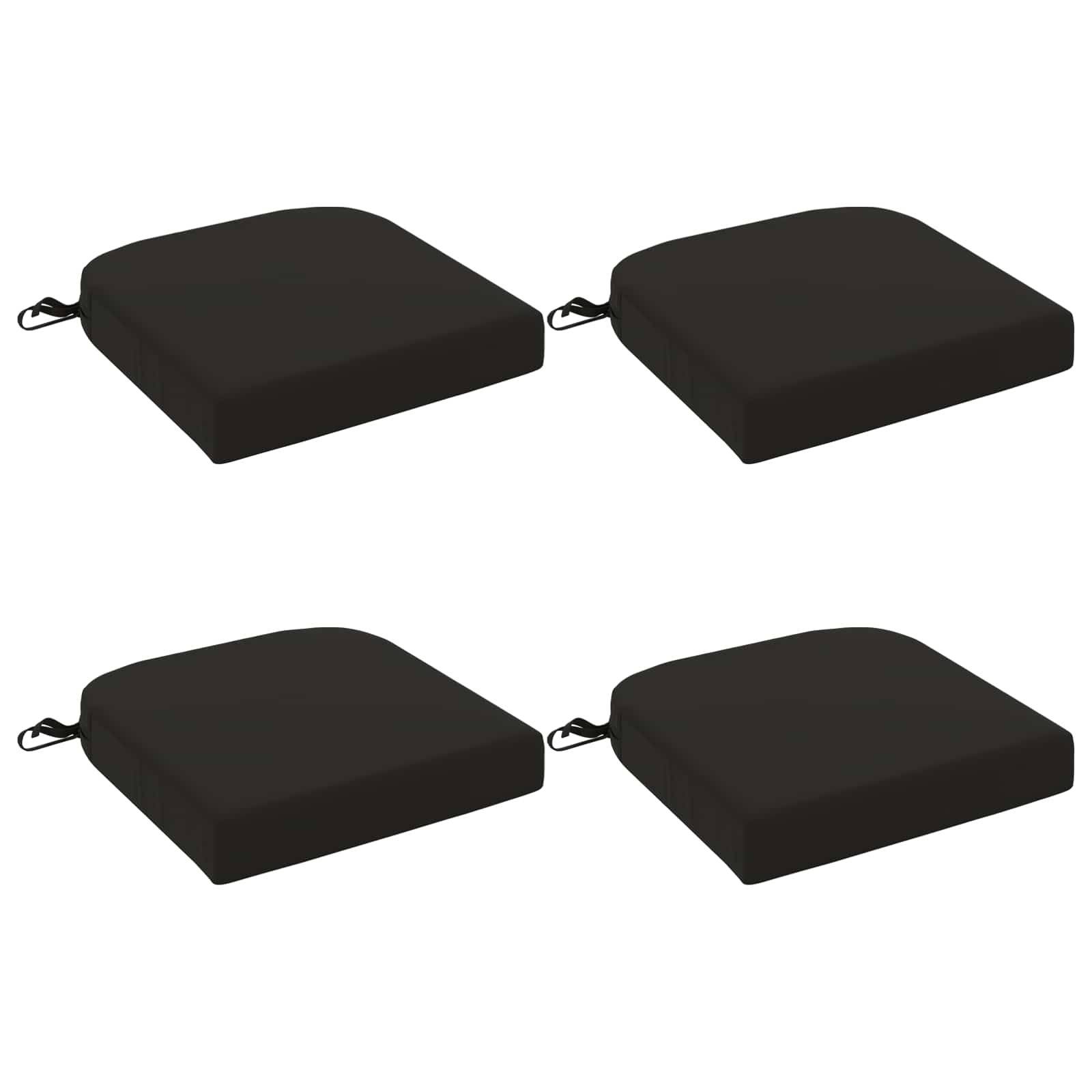 4-delige Zitkussens SOEST 4 pcs 100% Polyester Zwart image 1