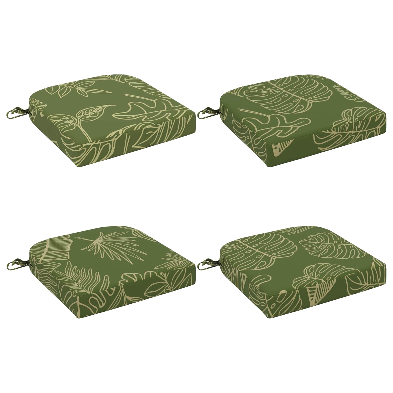 4-delige Zitkussens SOEST 4 pcs 100% Polyester Bladontwerp image 2