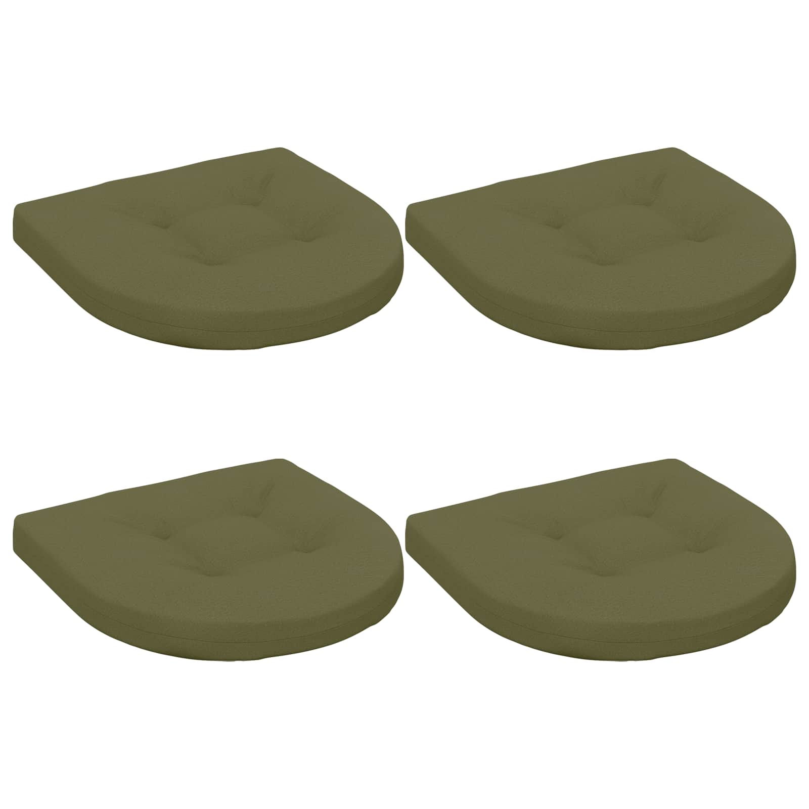 4-Piece Zitkussens 4 st 100% Polyester Olijfgroen image 1