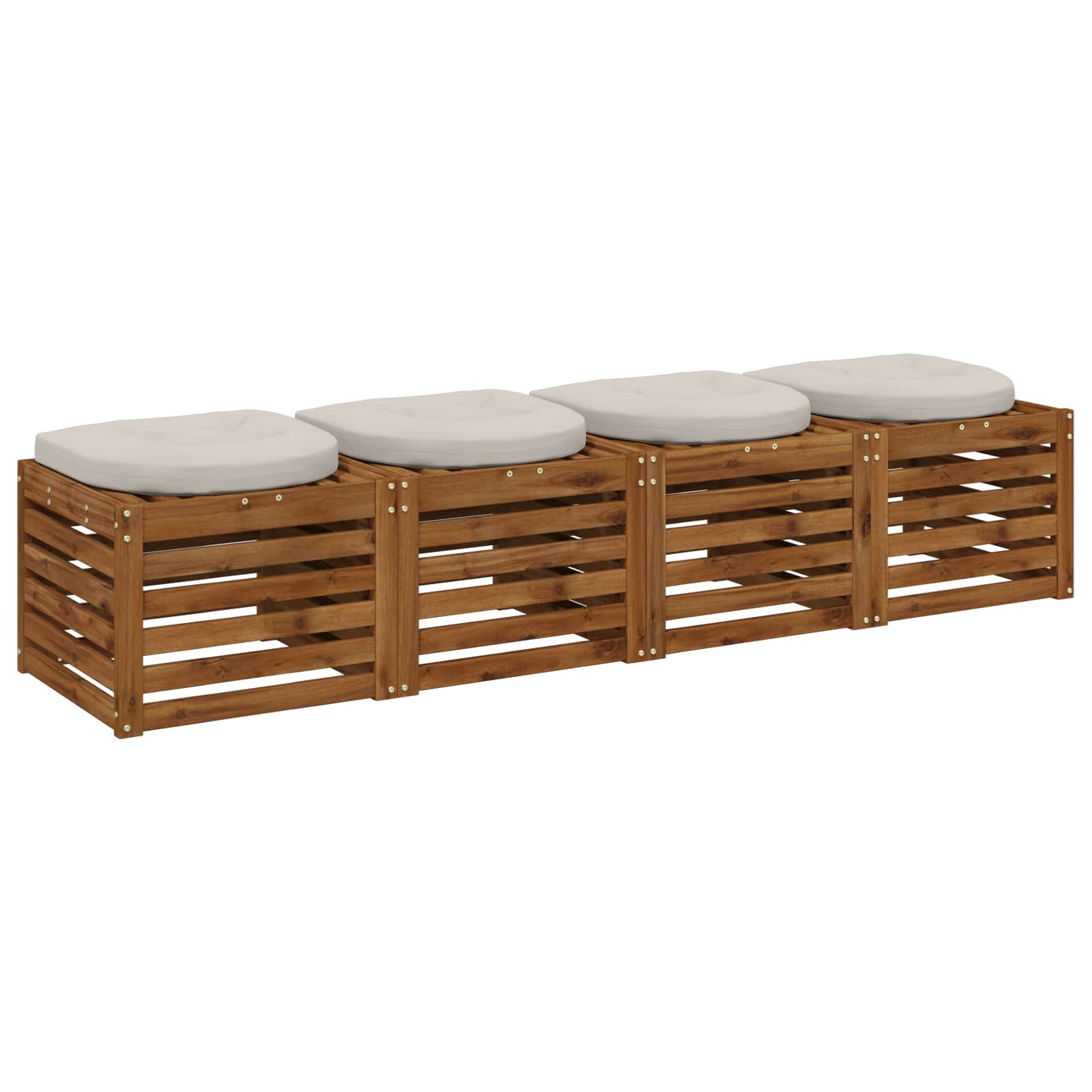 4-Piece Zitkussens 4 st 100% Polyester Wit 40 x 40 x 5 cm image 2