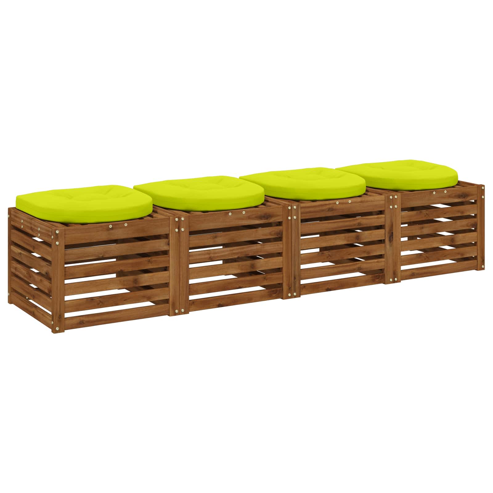 4-Piece Zitkussens 4 st 100% Polyester Helder groen image 2