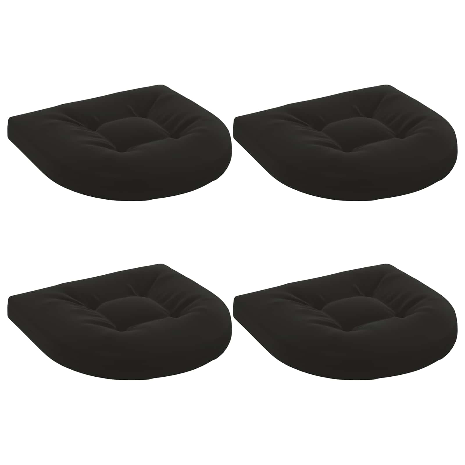 4-Piece Zitkussens 4 st 100% Polyester Zwart 40 x 40 x 5 cm image 1