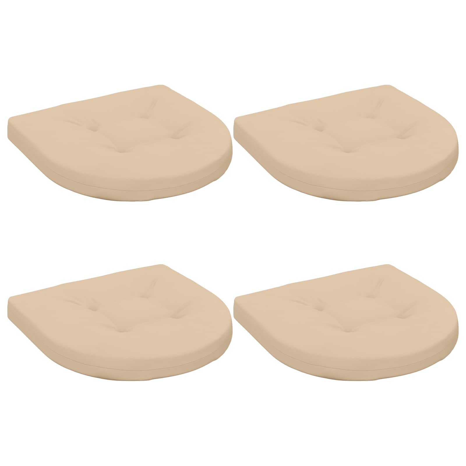 4-Piece Zitkussens 4 st 100% Polyester Crèmekleurig image 1