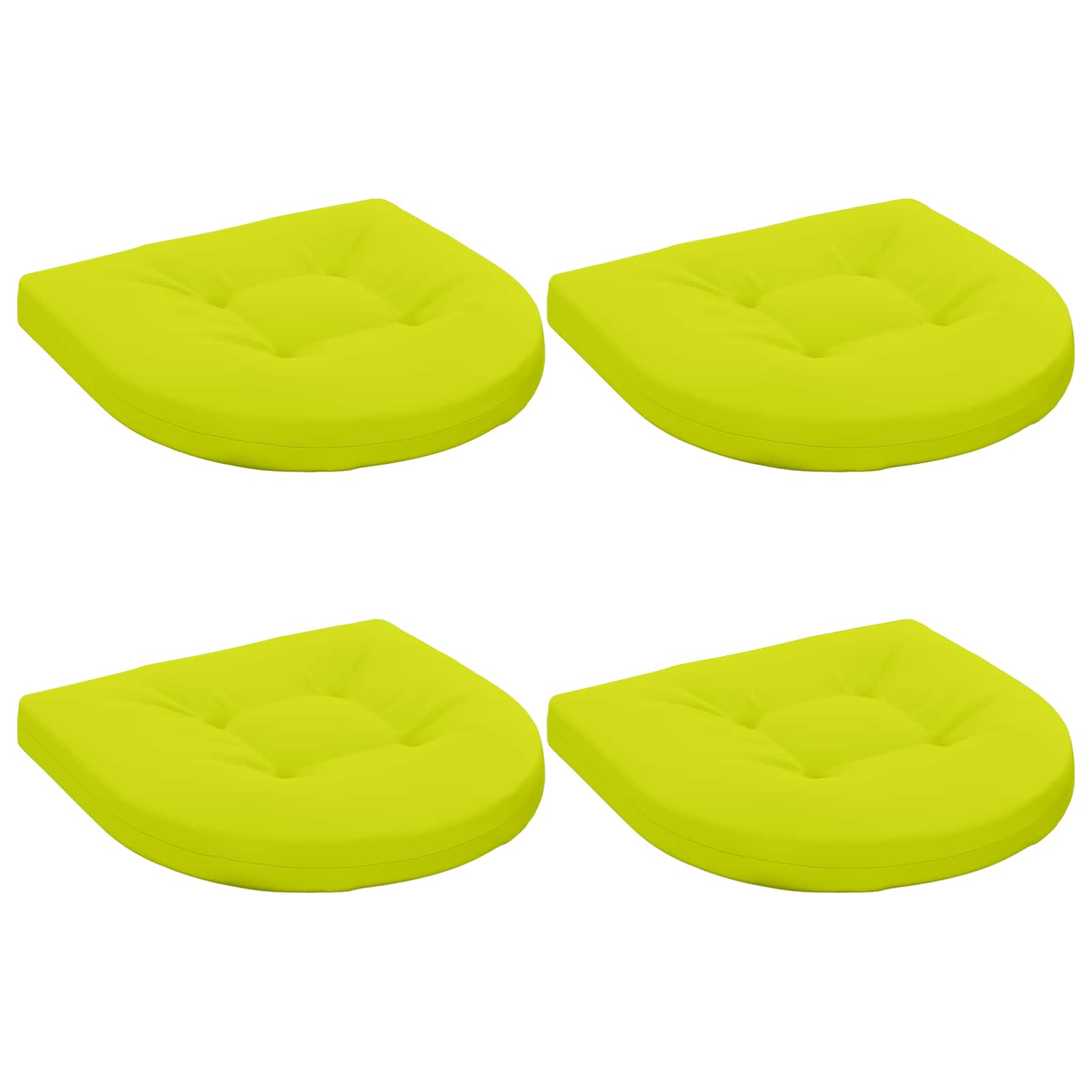 4-Piece Zitkussens 4 st 100% Polyester Helder groen image 1
