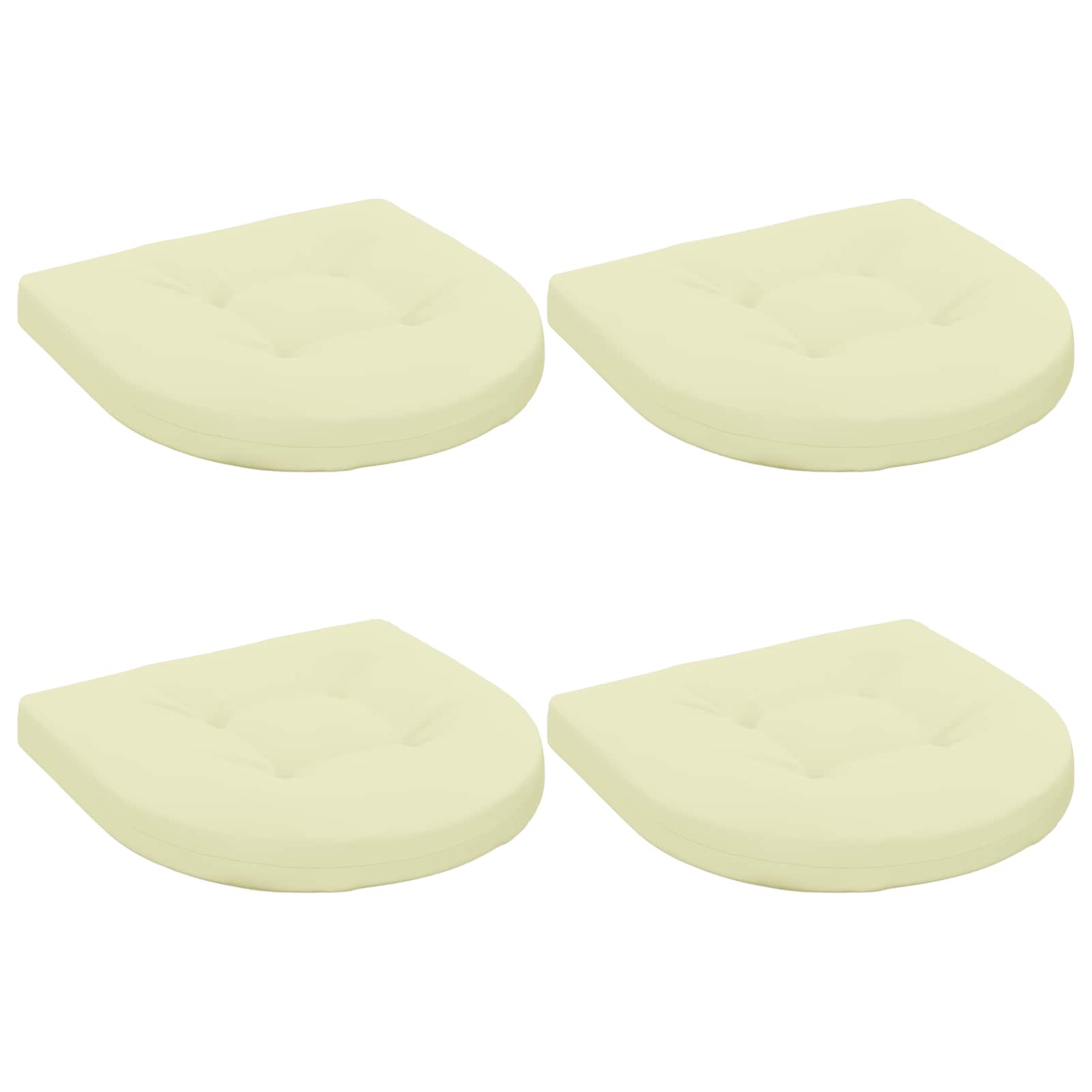 4-Piece Zitkussens 4 st 100% Polyester Crèmekleurig image 1