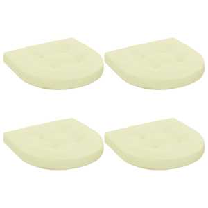vidaXL 4-osalised istepad 4 tk 100% Pol&uuml;ester Kreemjas 45 x 45 x 5 cm