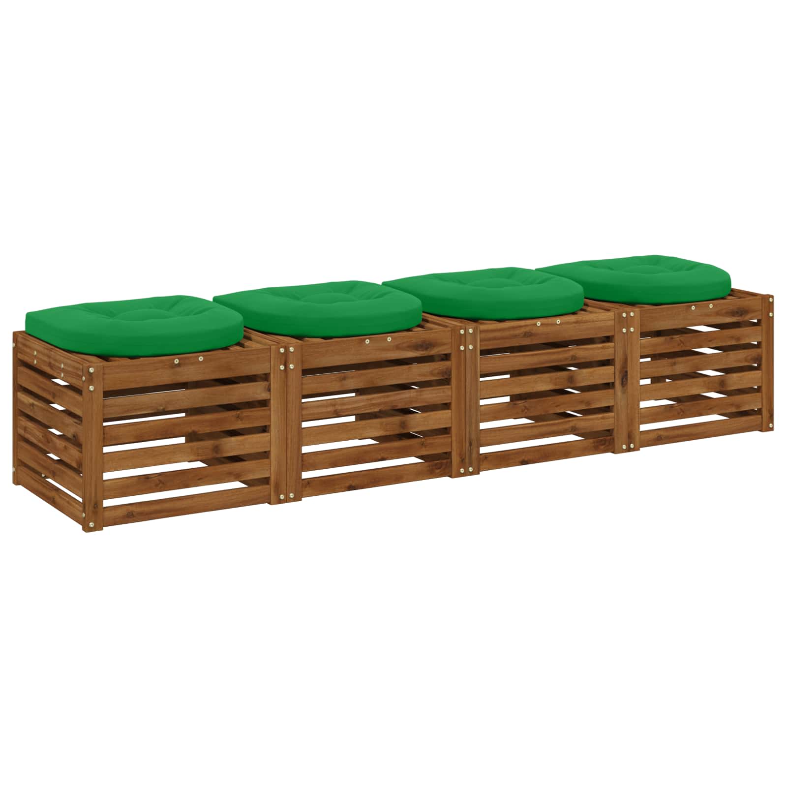 4-Piece Zitkussens 4 st 100% Polyester Groen 45 x 45 x 5 cm image 2