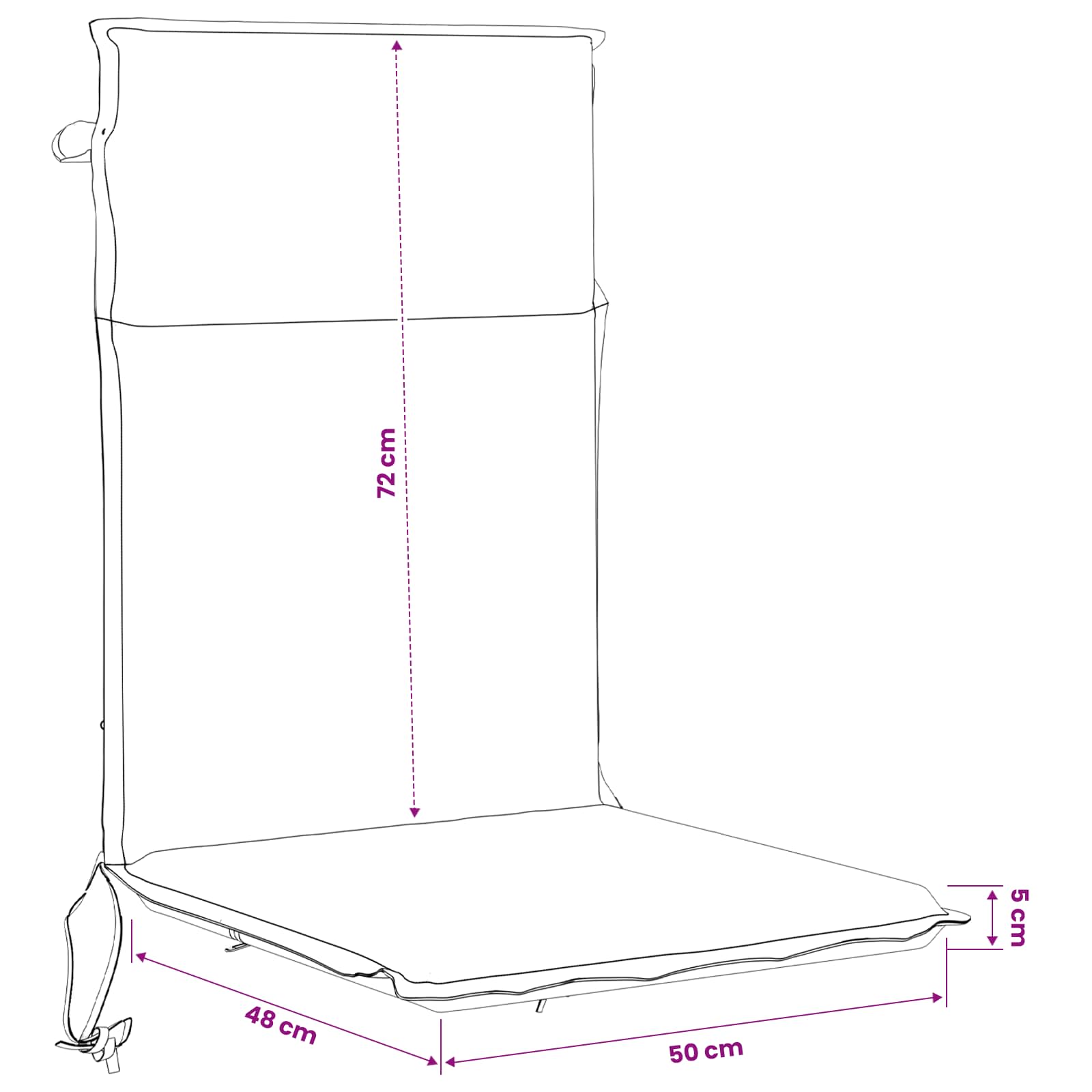 Kussen voor stoel met hoge rug GEMERT 2 st 100% Polyester Blauw image 9