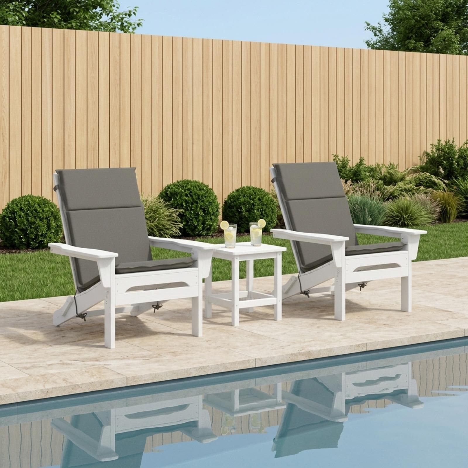 vidaXL Hochlehner-Auflage GEMERT 2 stk. 100 % Polyester Grau