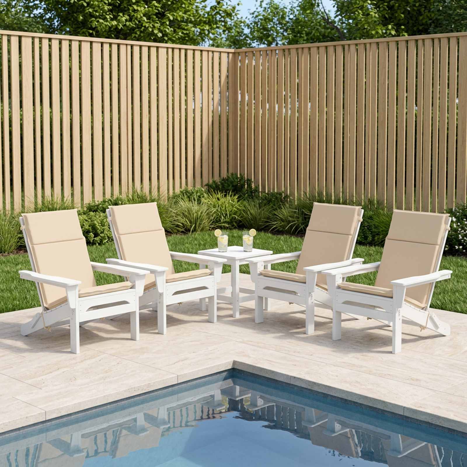 vidaXL Hochlehner-Auflage GEMERT 6 stk. 100 % Polyester Creme