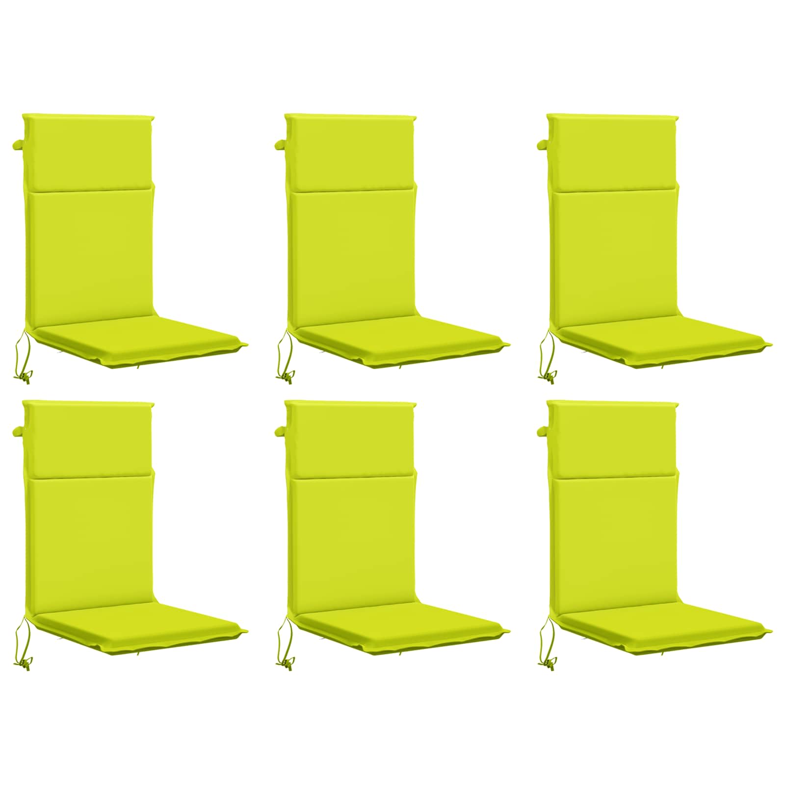 vidaXL Kussen voor stoel met hoge rug GEMERT 6 st 100% Polyester groen, foto 3