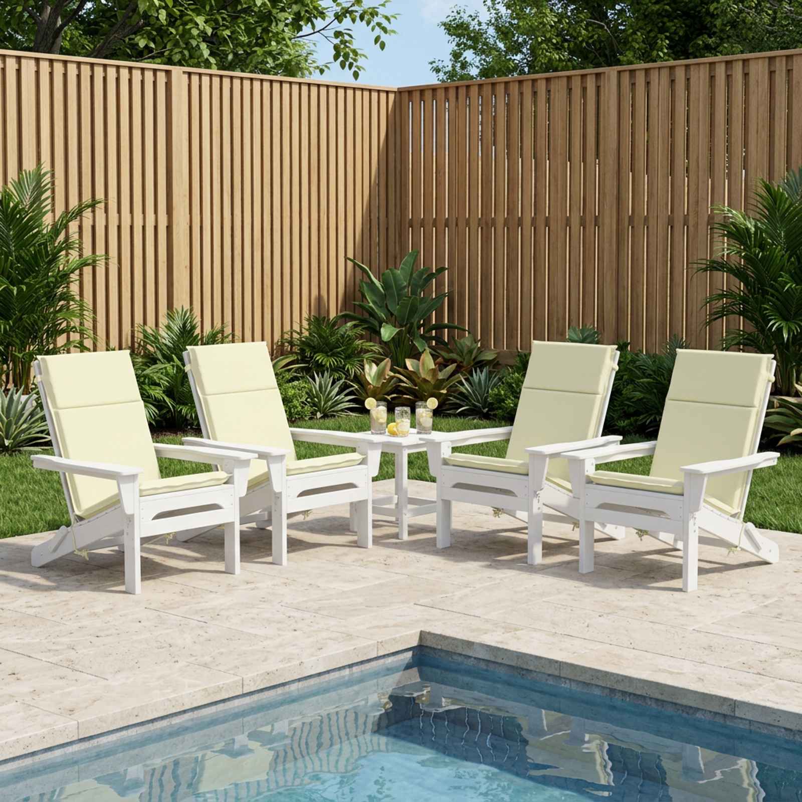 vidaXL Hochlehner-Auflage GEMERT 6 stk. 100 % Polyester Creme