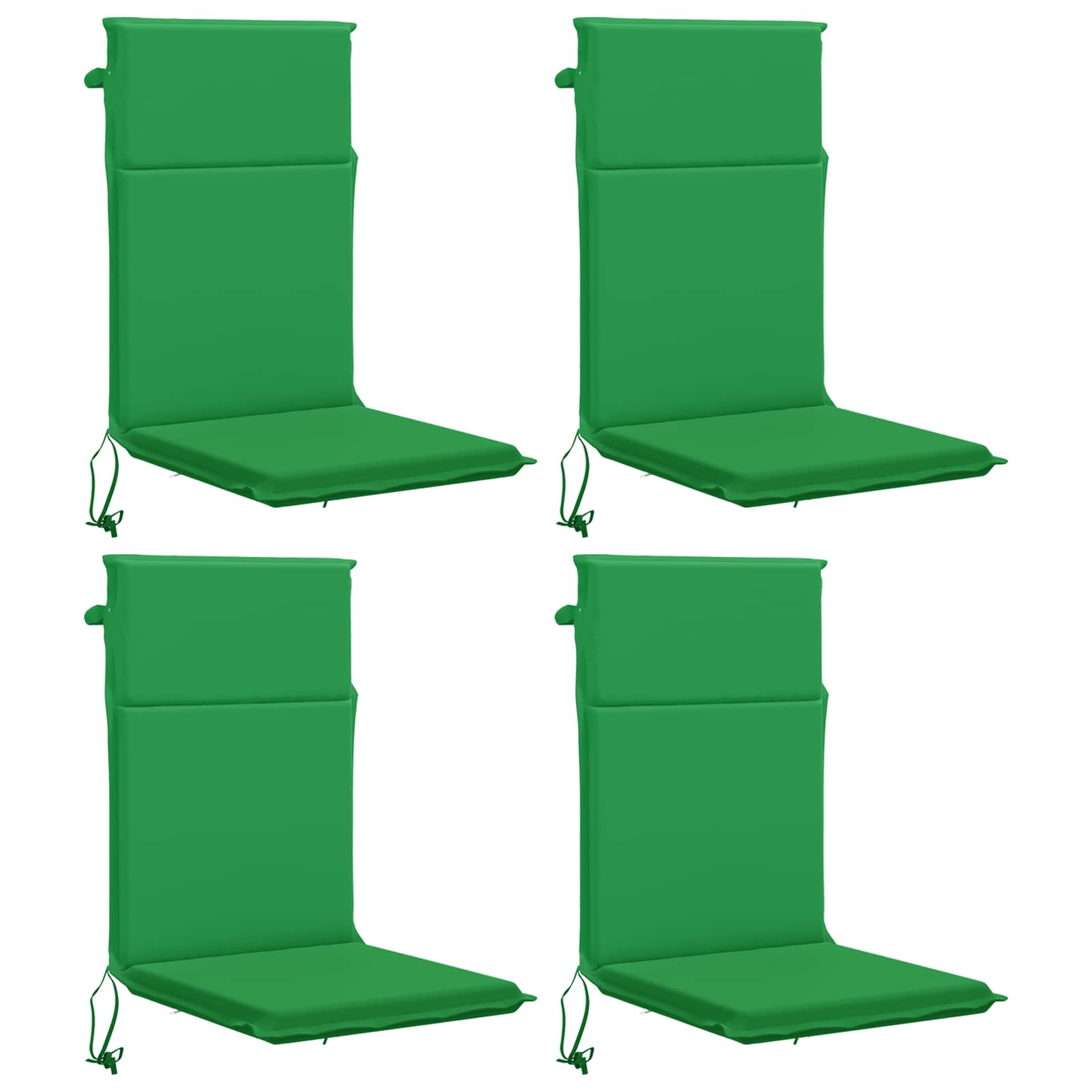 vidaXL Kussen voor stoel met hoge rug GEMERT 4 st 100% Polyester Groen, foto 3