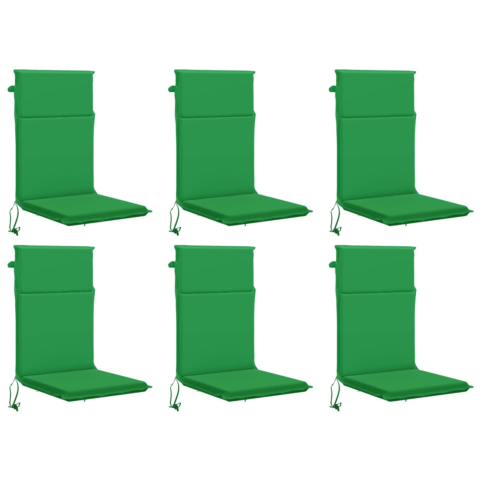 vidaXL Kussen voor stoel met hoge rug GEMERT 6 st 100% Polyester Groen, foto 3