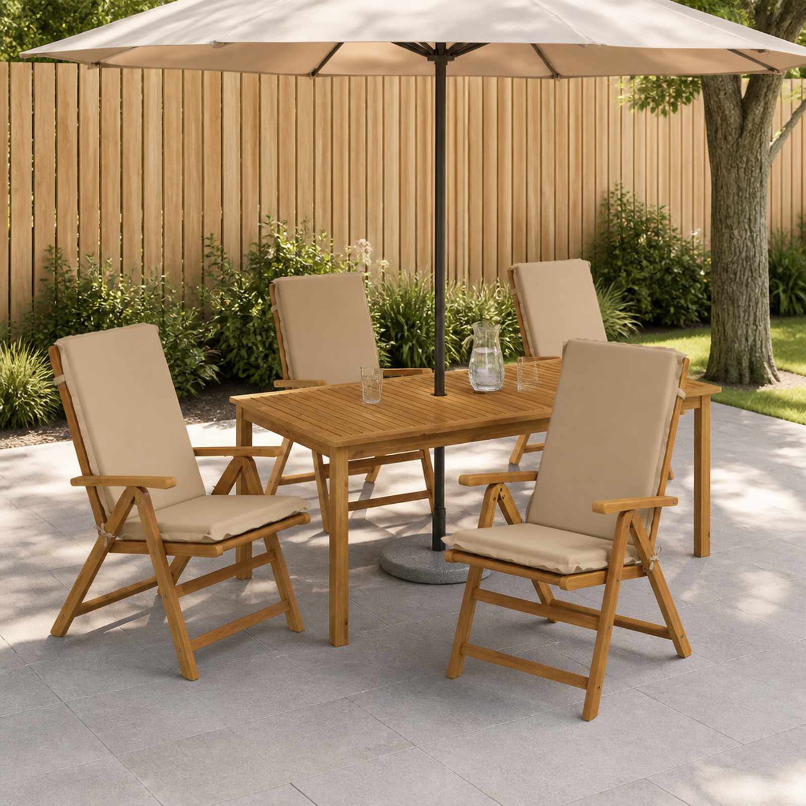 4-Delige Hoog Rug Bhair Kussens GEMERT 4 pcs 100% Polyester image 1