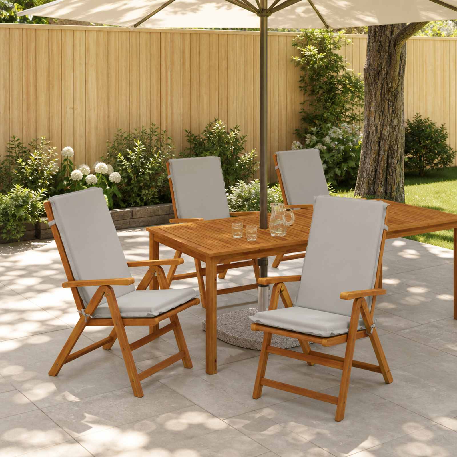 4-Delige Hoog Rug Bhair Kussens GEMERT 4 pcs 100% Polyester image 1