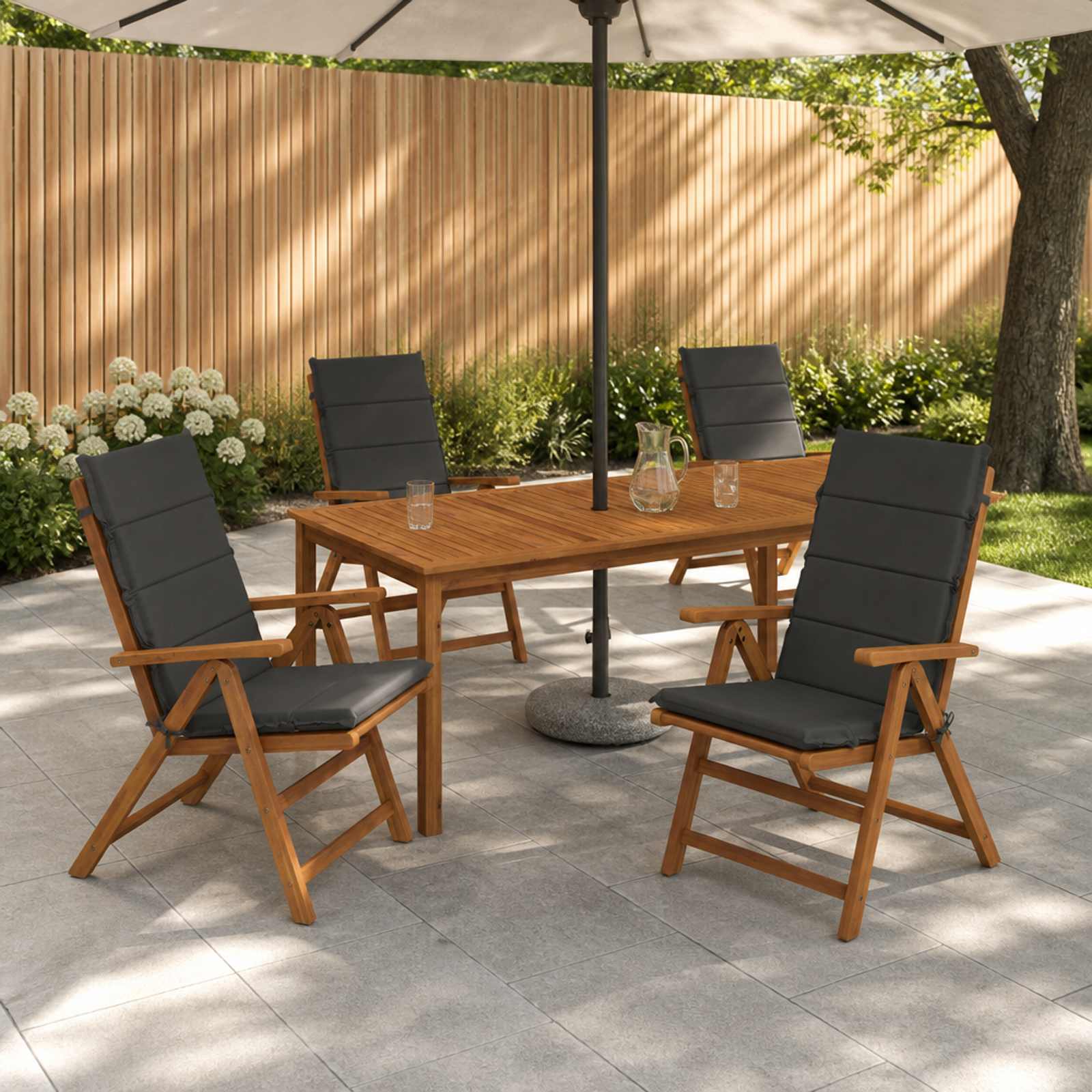 6-Delige Hoog Rug Bhair Kussens GEMERT 100% Polyester Antraciet image 1