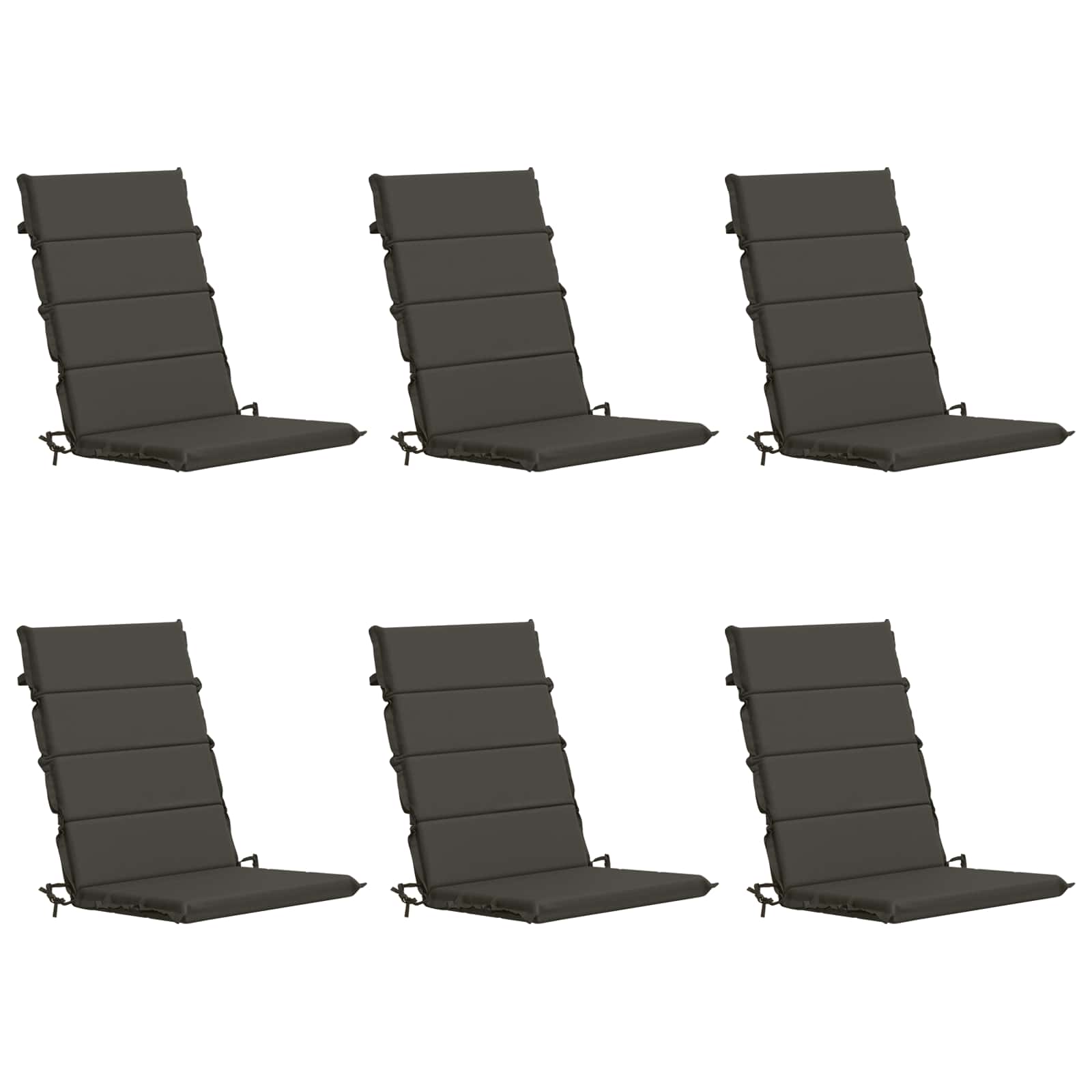 6-Delige Hoog Rug Bhair Kussens GEMERT 100% Polyester Antraciet image 2