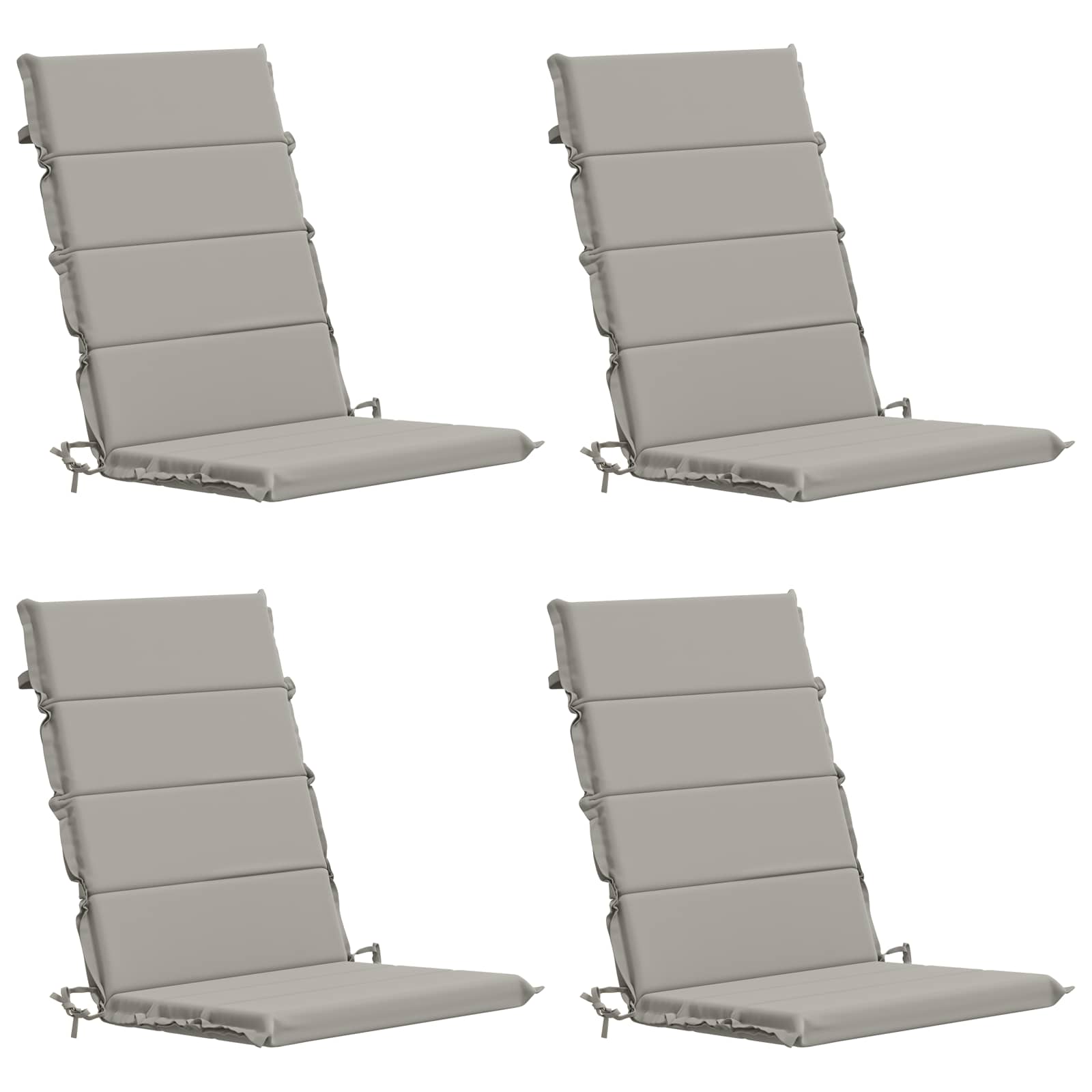 4-Delige Hoog Rug Bhair Kussens GEMERT 100% Polyester Grijs image 2