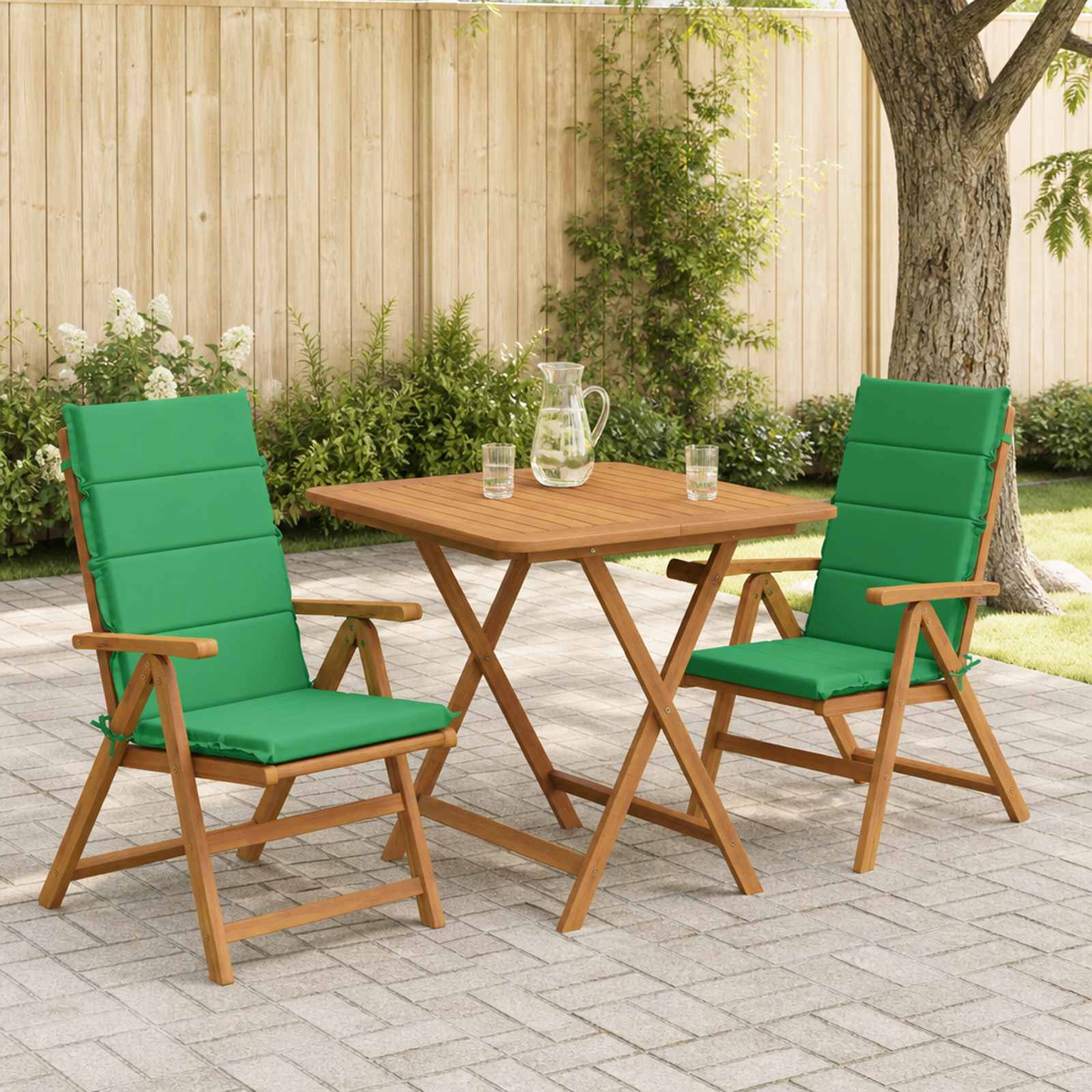 2-Delige Hoog Rug Bhair Kussens GEMERT 100% Polyester Groen image 1