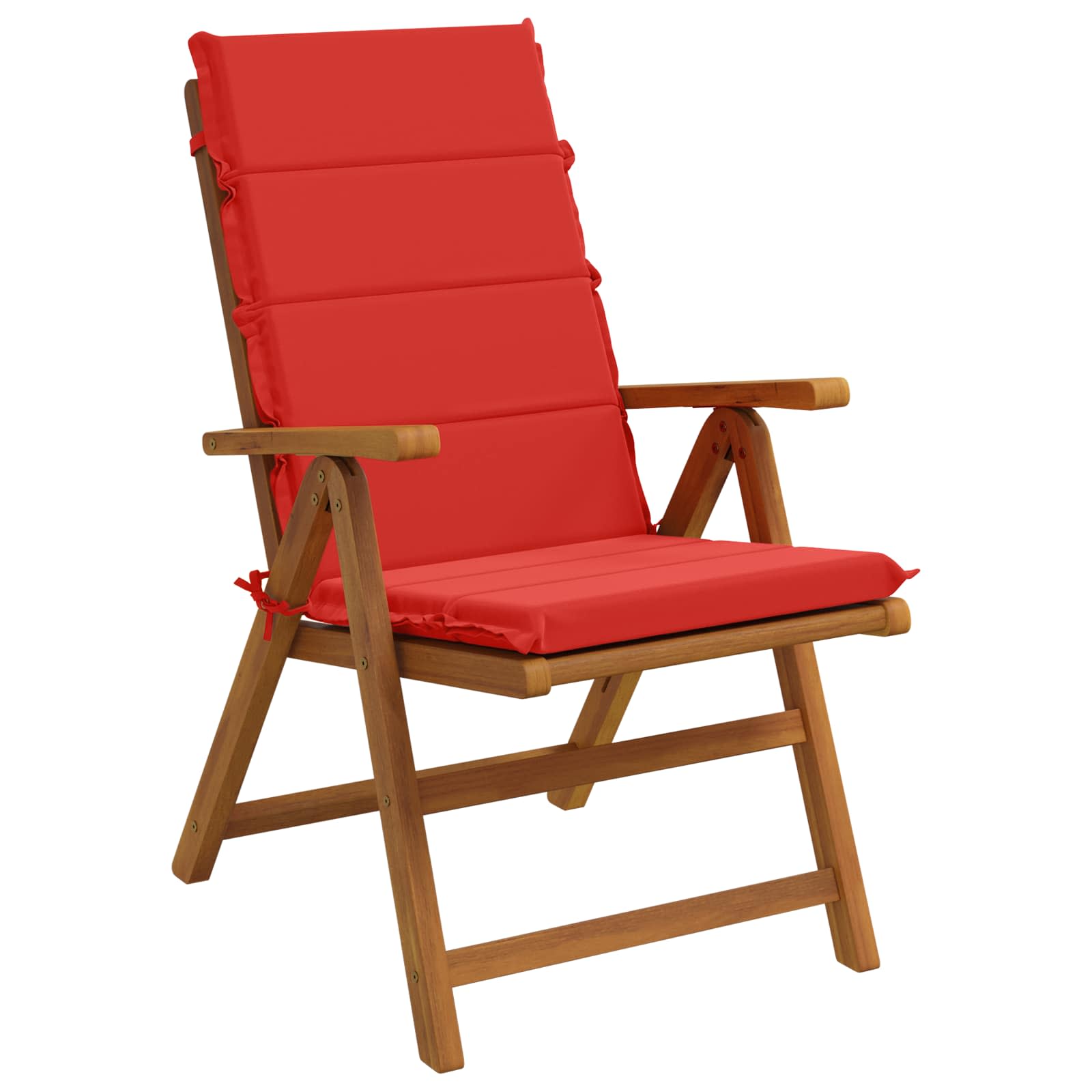 vidaXL Kussen voor stoel met hoge rug GEMERT 4 st 100% Polyester Rood, foto 2