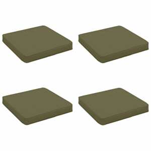vidaXL 4-osalised istepad VUGHT 4 pcs 100% Pol&uuml;ester Oliiviroheline